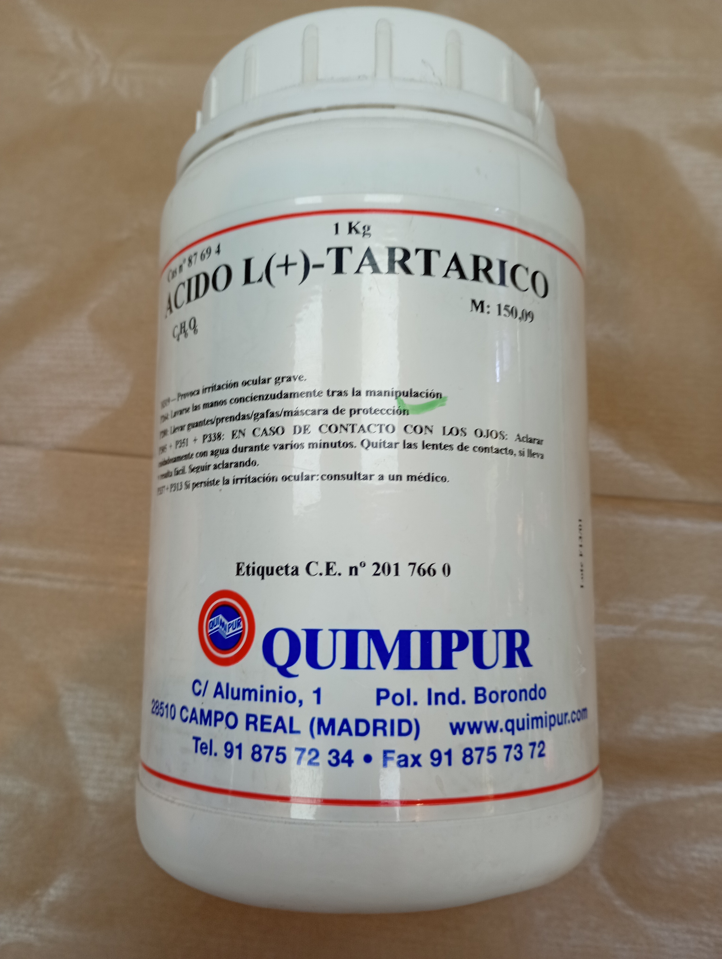 Ácido L(+)-Tartárico 1 kg