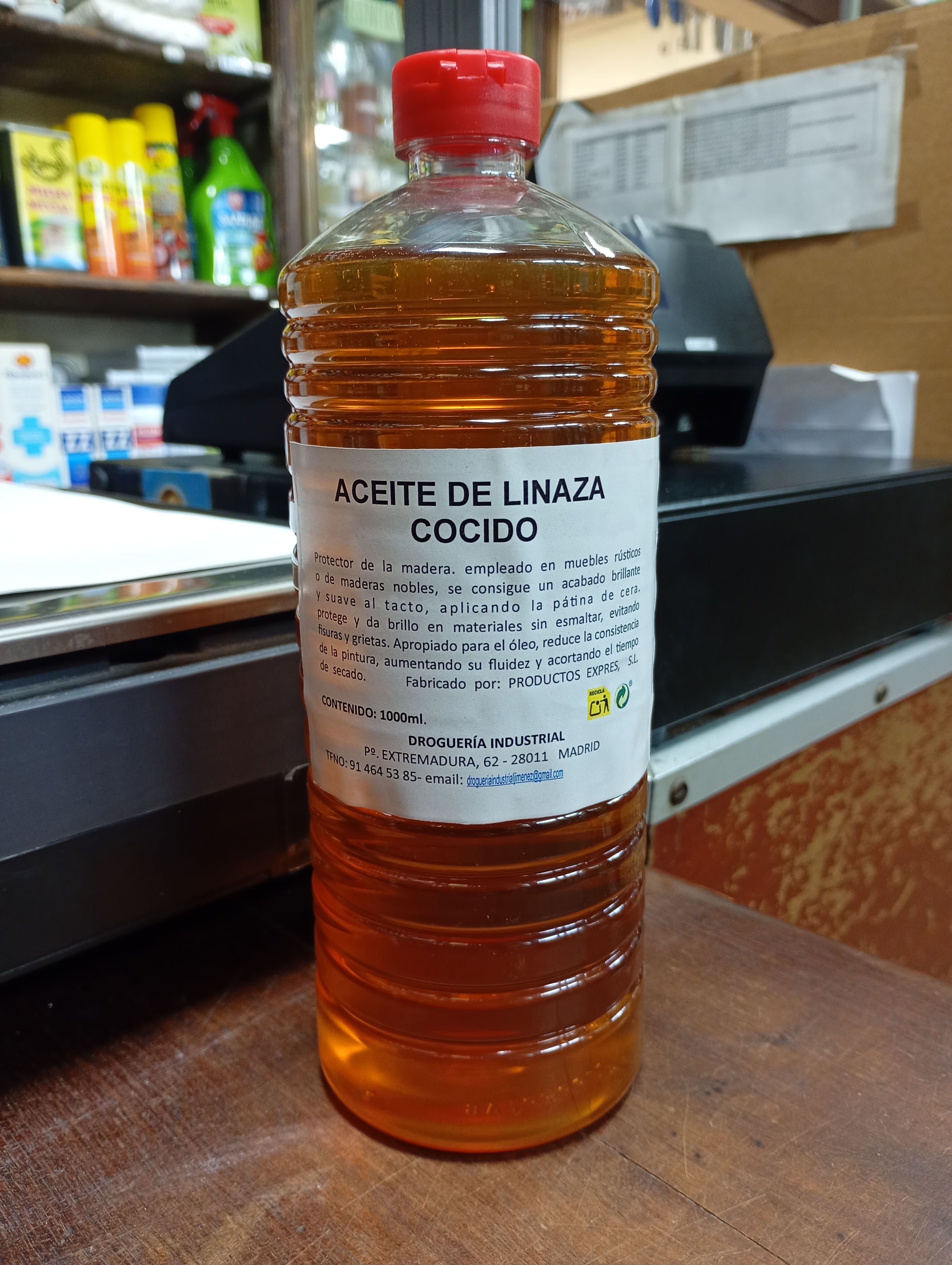 Aceite de linaza cocido