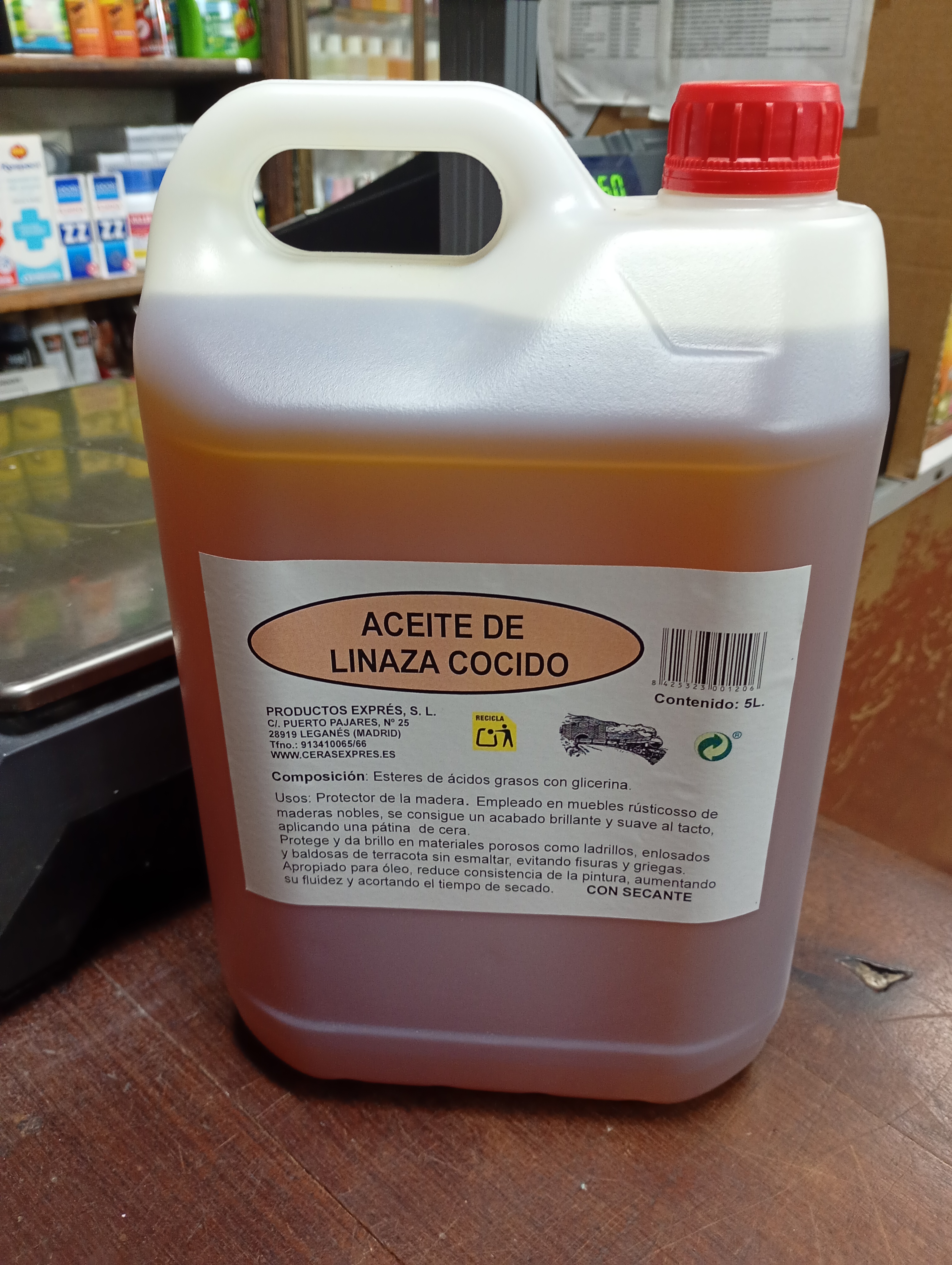 Aceite de linaza cocido