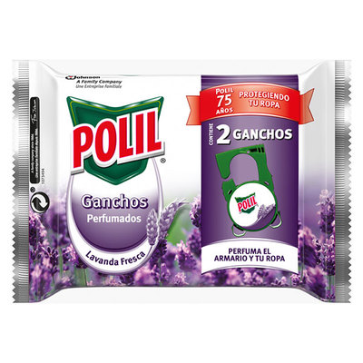 POLIL GANCHO ANTIPOLILLAS PERFUMADOR 2 GANCHOS