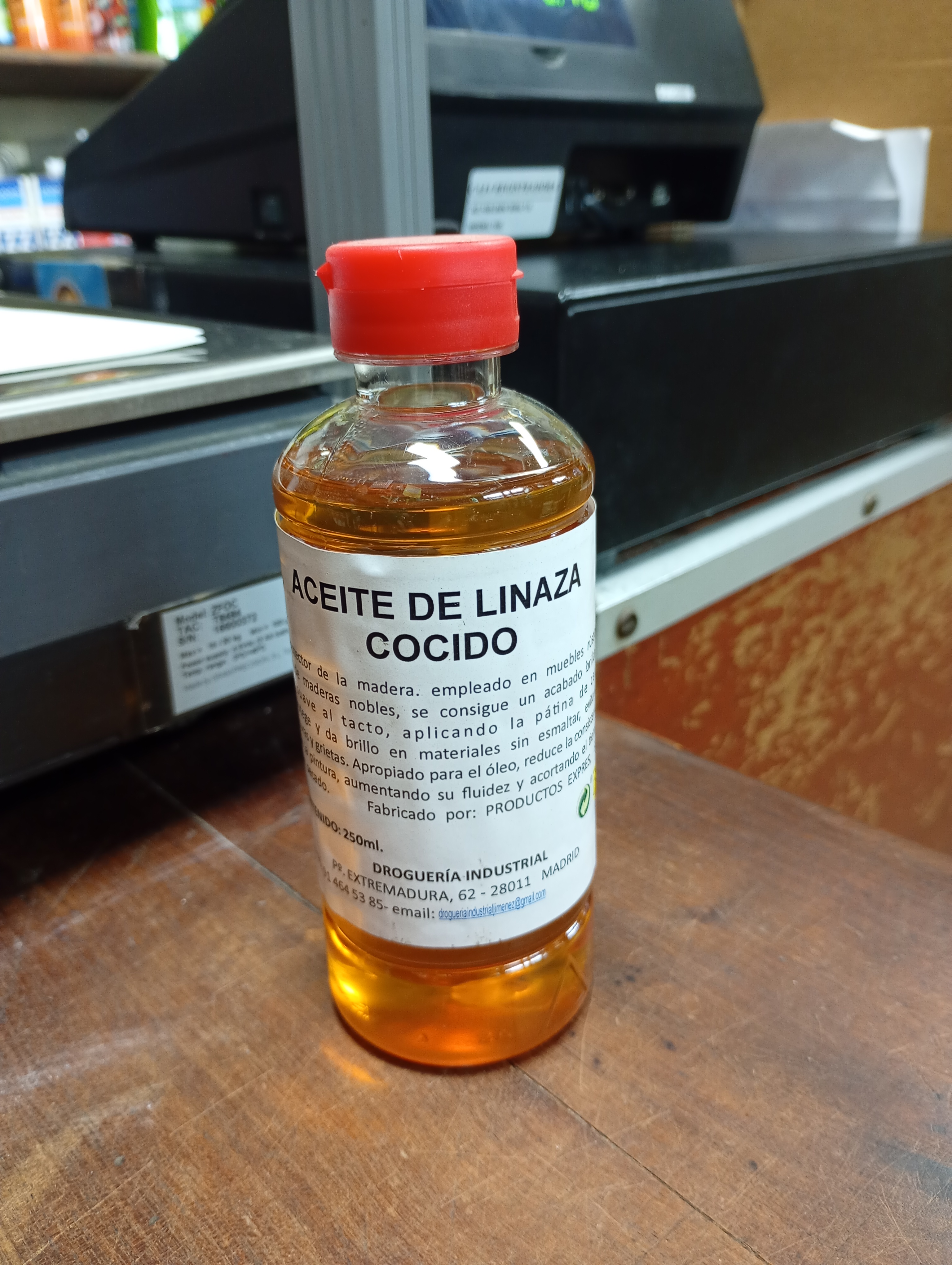 Aceite de linaza cocido