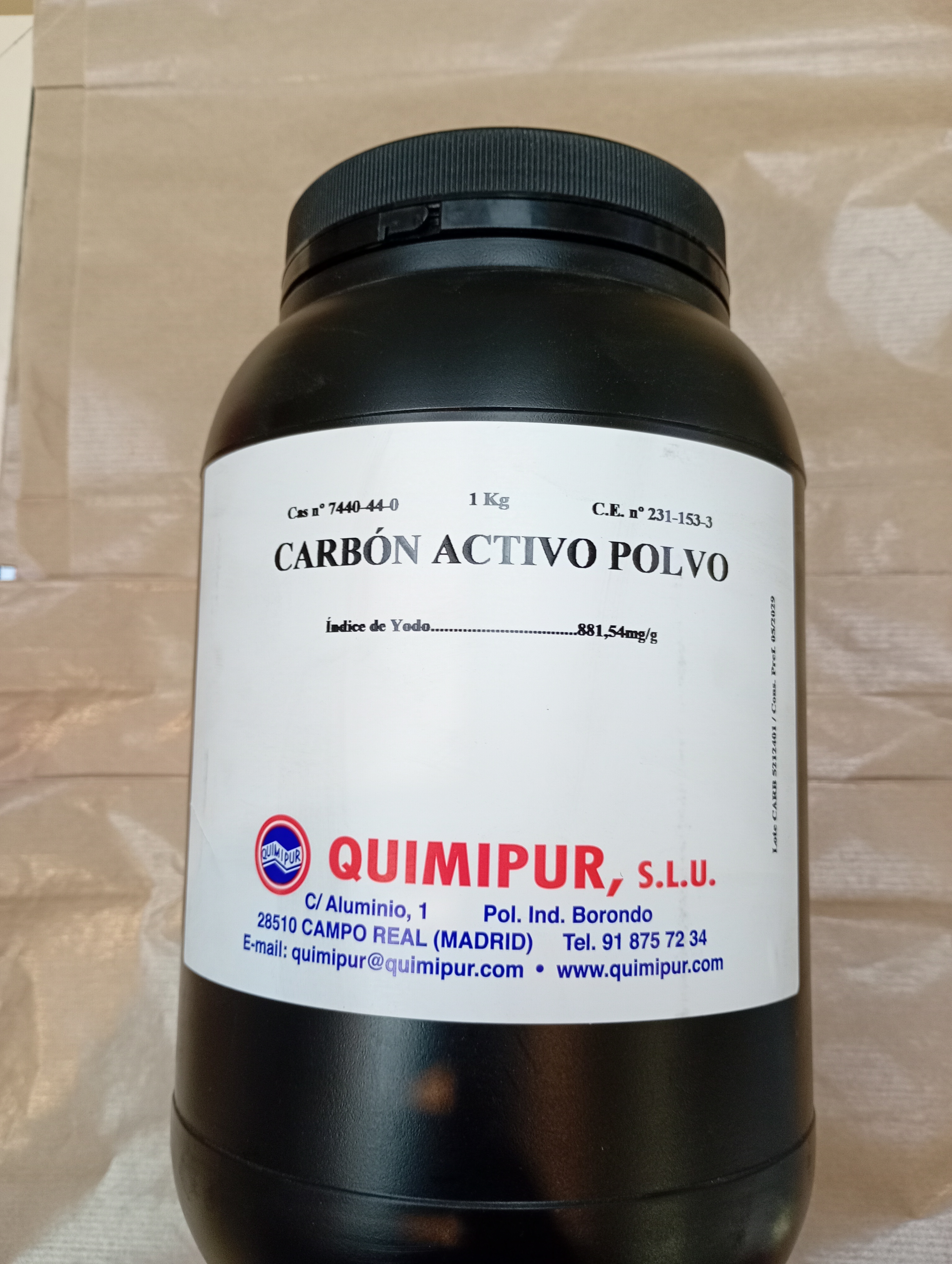 Carbón Activo en Polvo 1kg