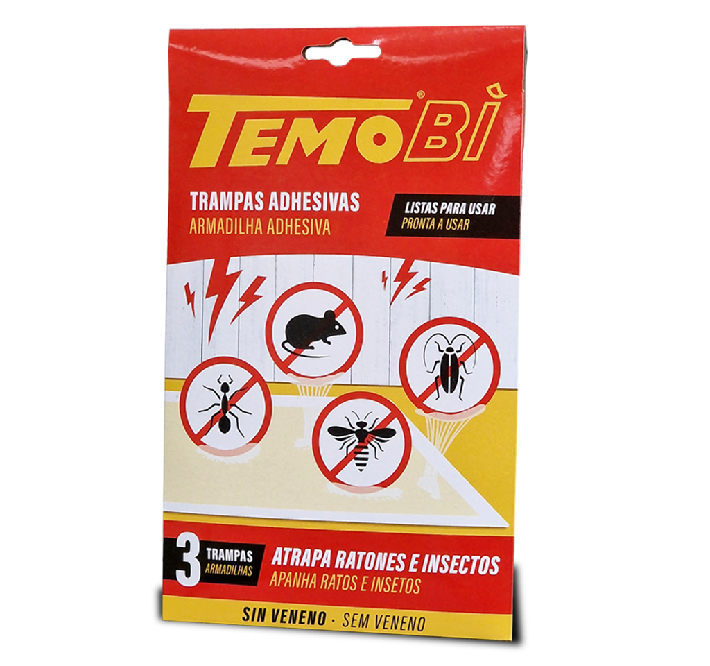 TEMOBI TRAMPAS ADHESIVAS 3 TRAMPAS 