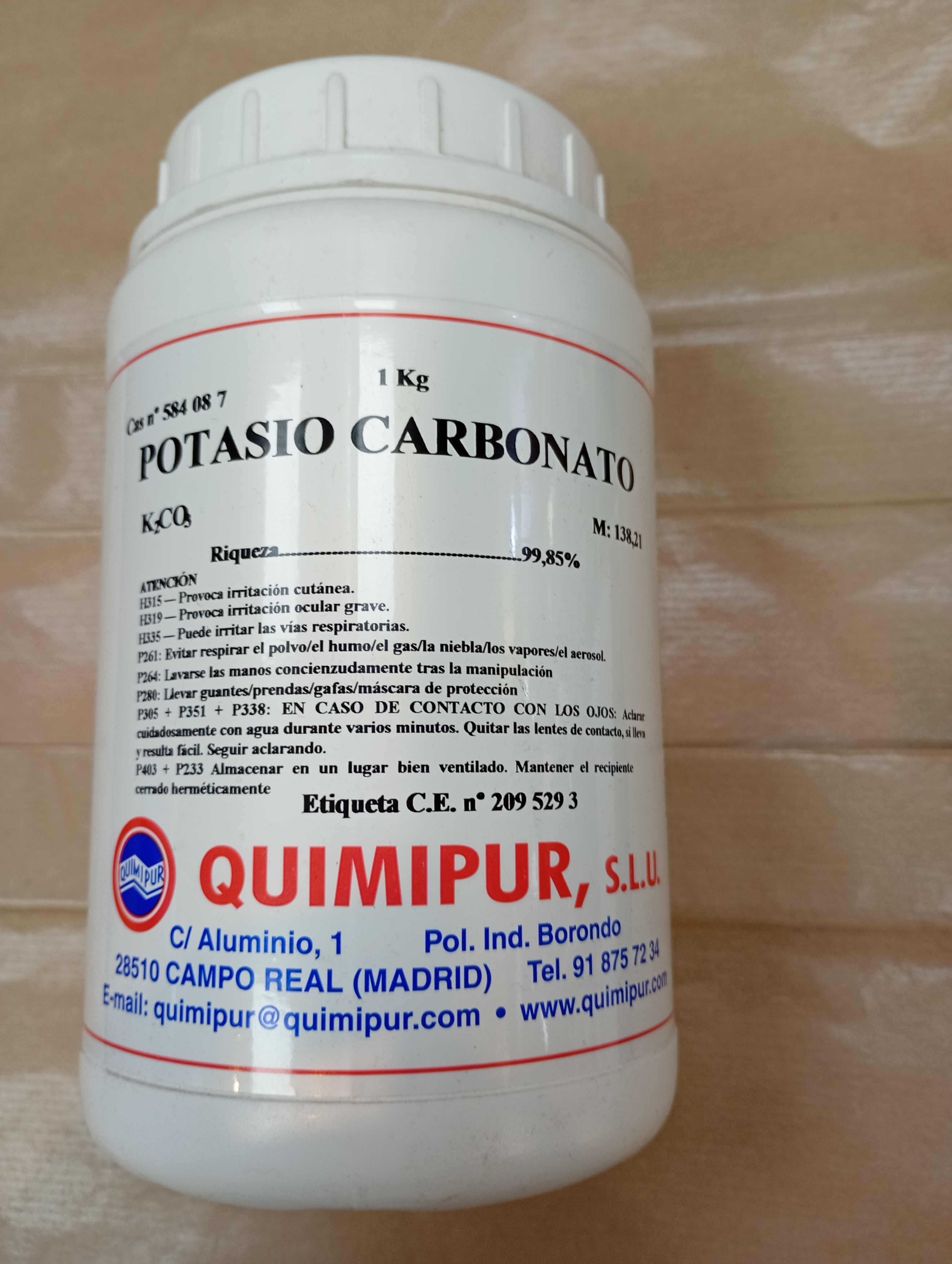 Carbonato de Potasio 1kg