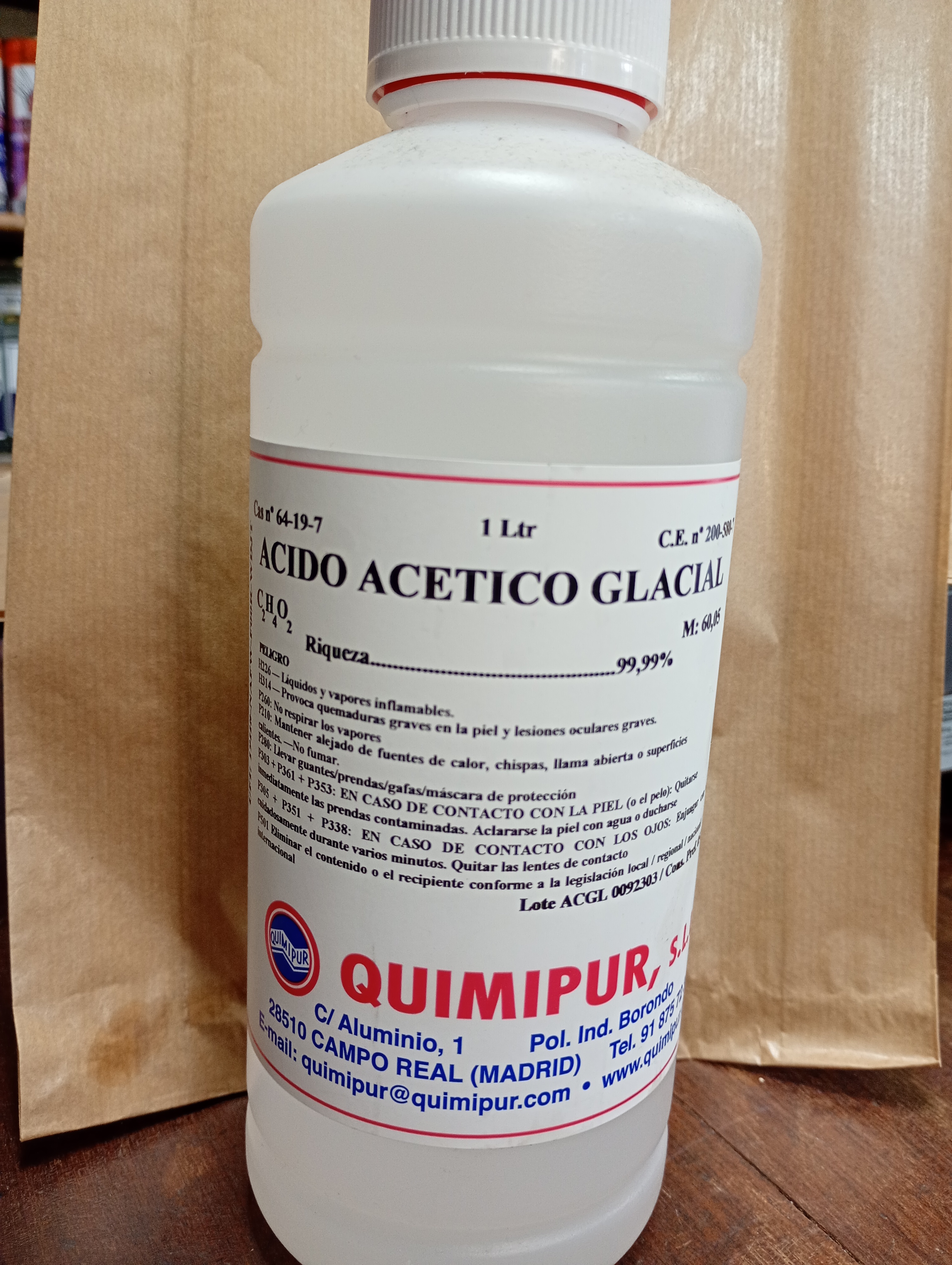 Ácido Acético Glacial 1L