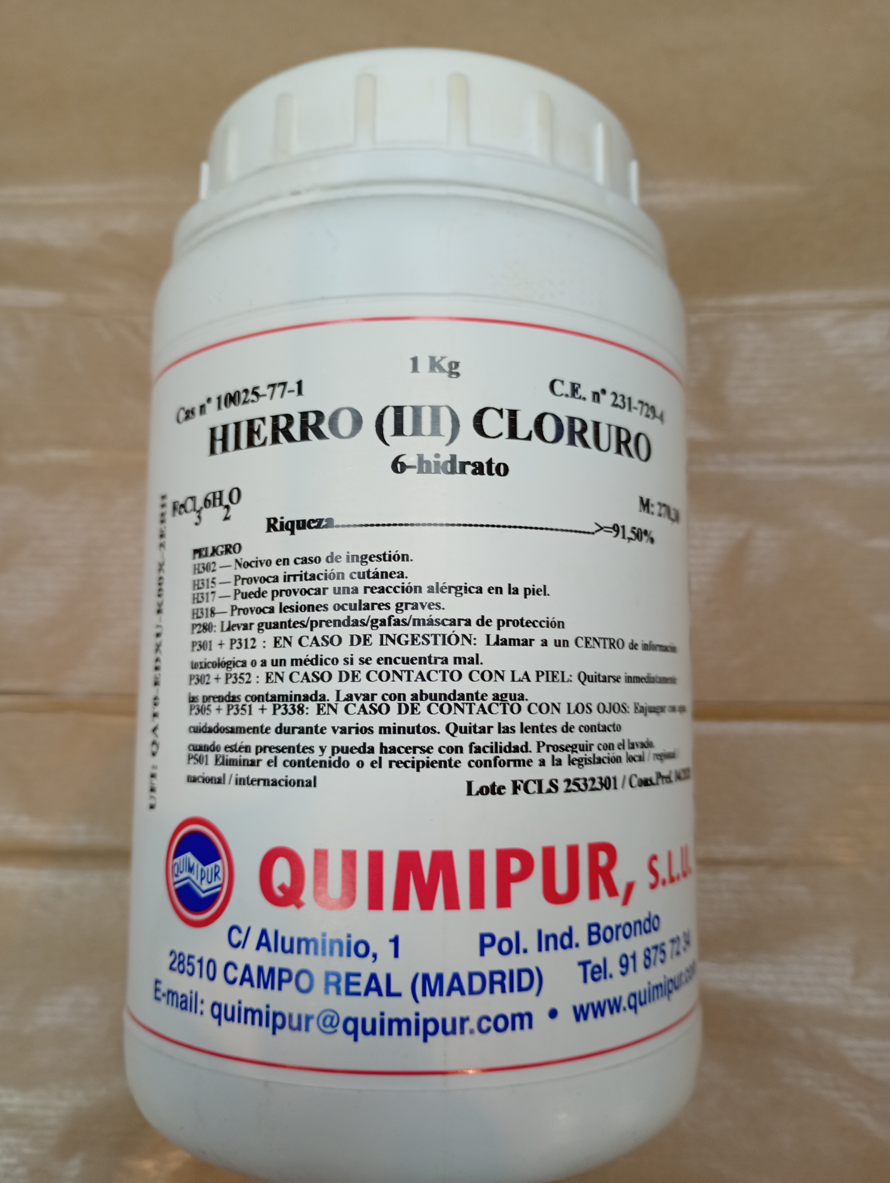 Cloruro de Hierro (III) 6-hidrato 1 kg