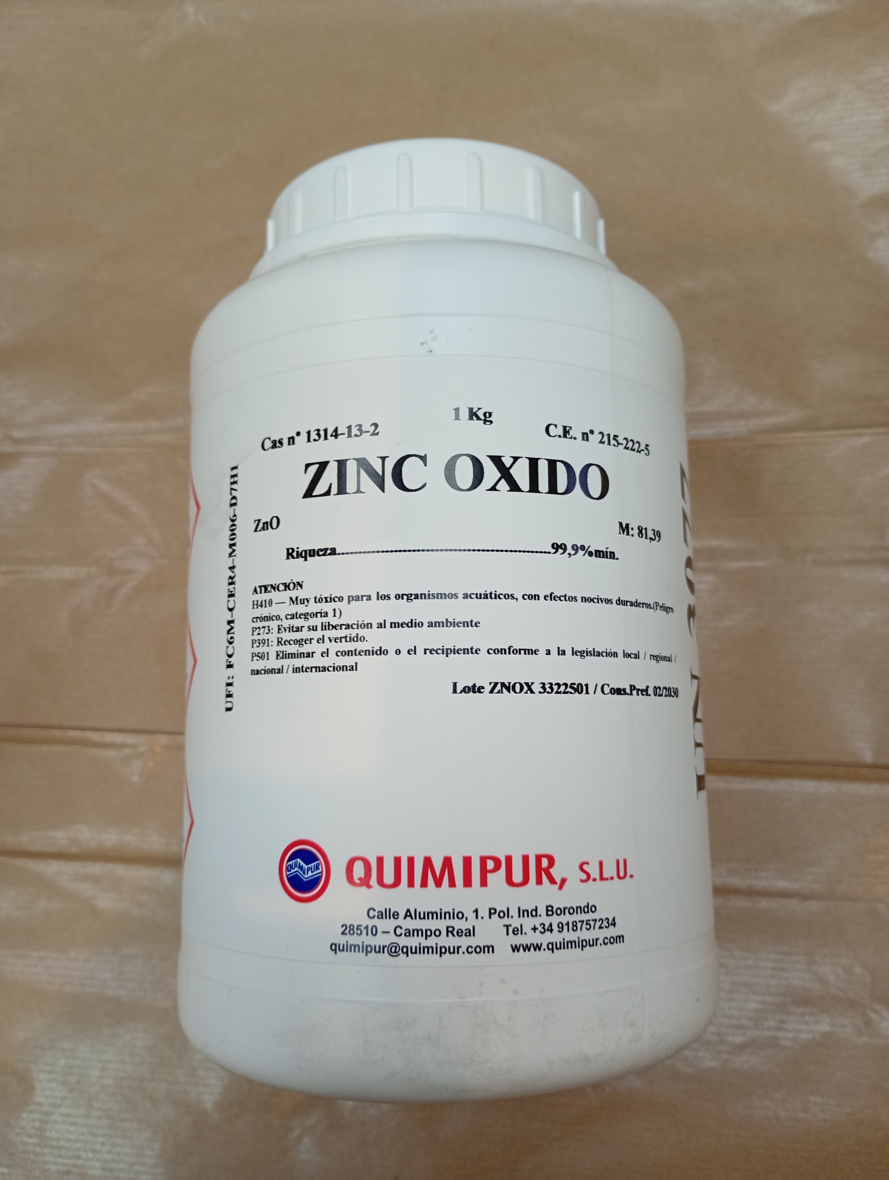 Óxido de Zinc 1kg