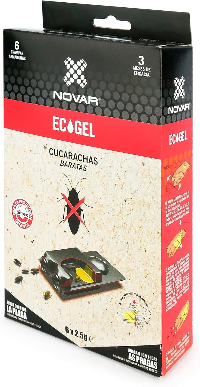 NOVAR ECOGEL CUCARACHAS TRAMPA 6 X 2,5G