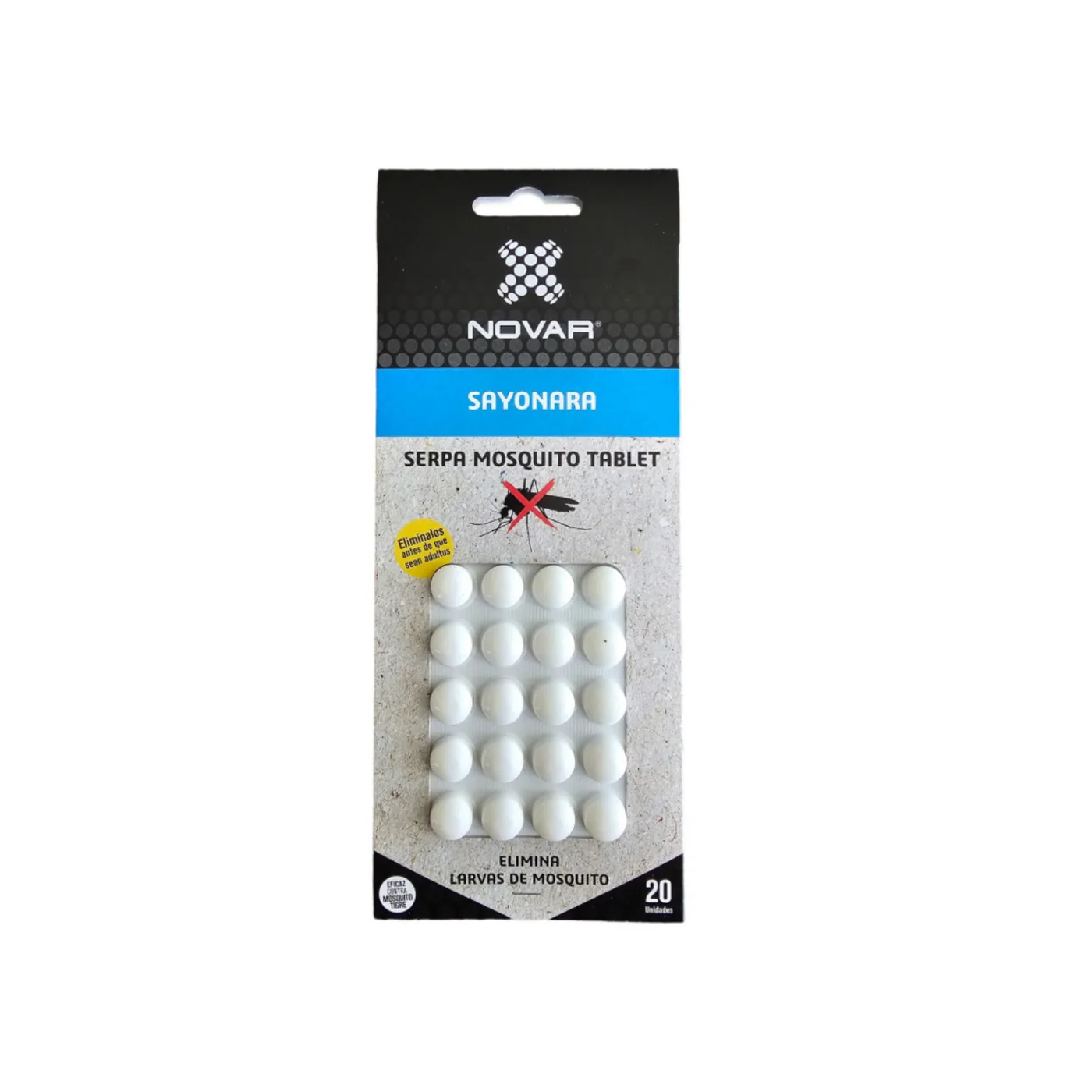 NOVAR SAYONARA SERPA MOSQUITO TABLET 20 UNIDADES