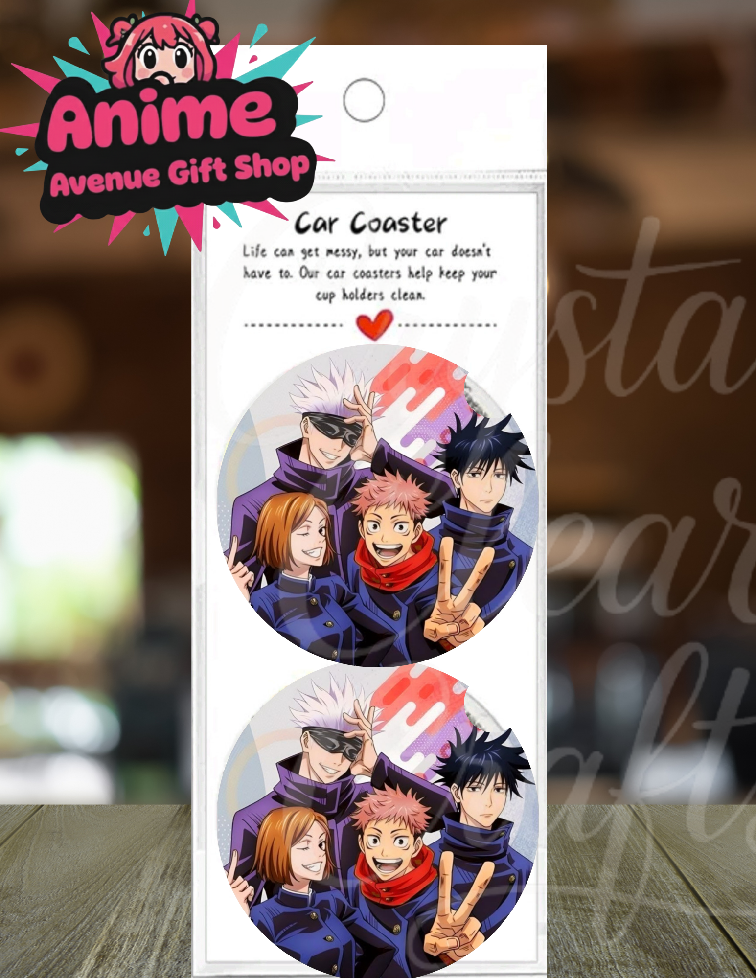 Anime Inspired Car Coaster