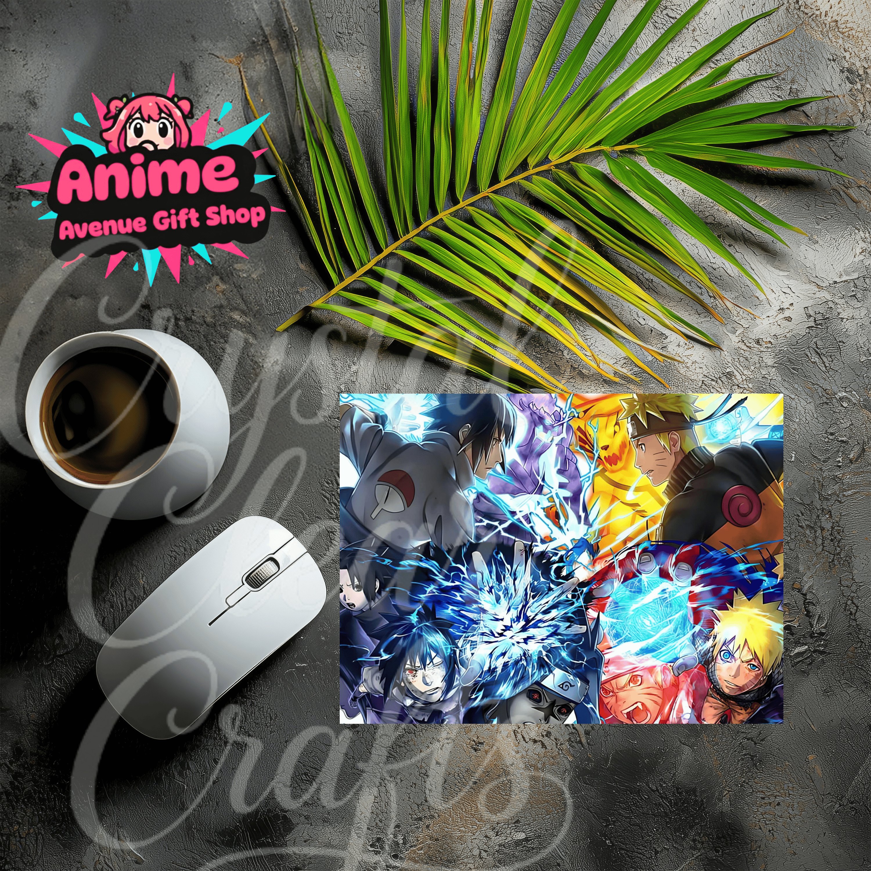 Naruto & Sasuke Anime Mouse Pad