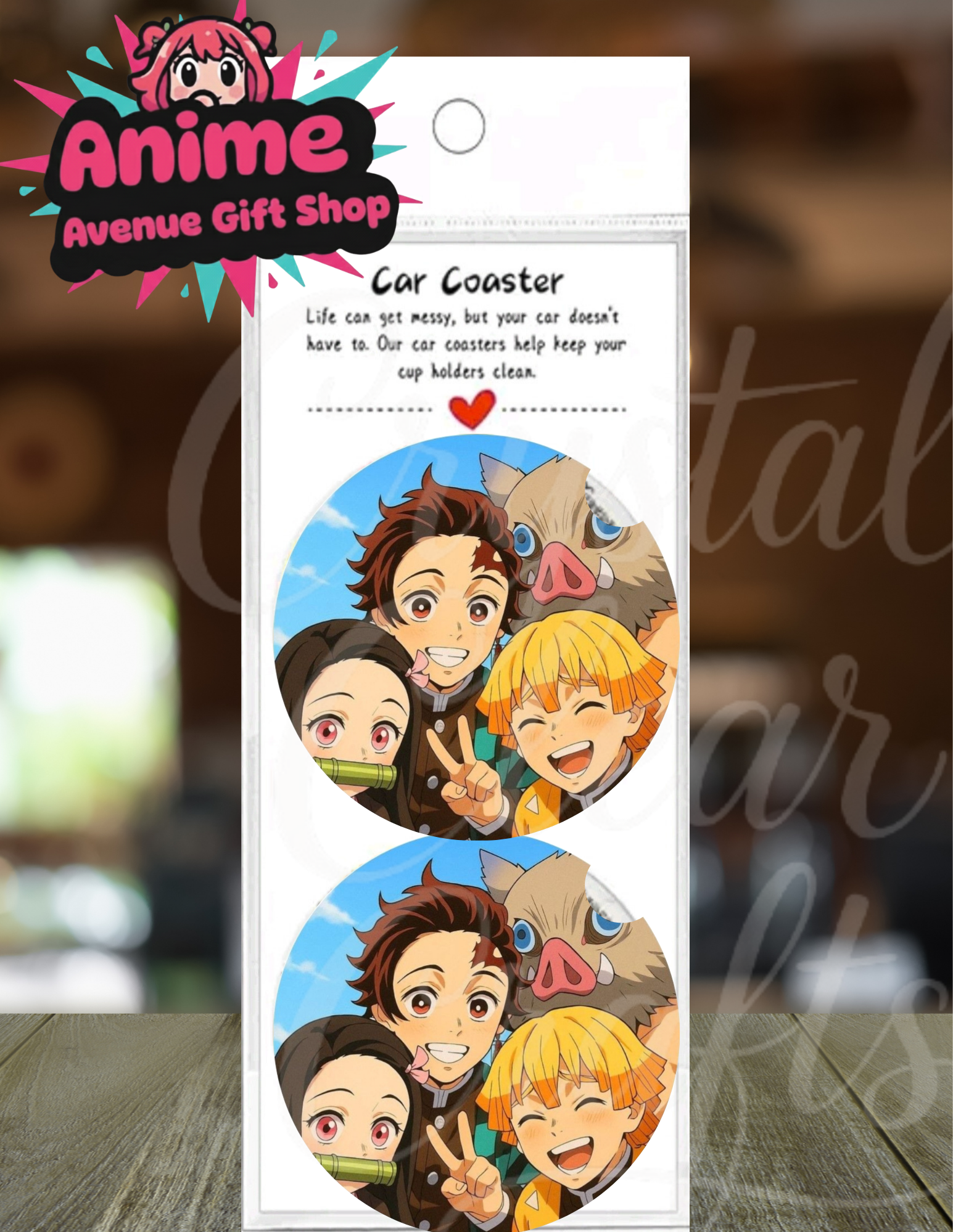 Anime Inspired Car Coaster Set