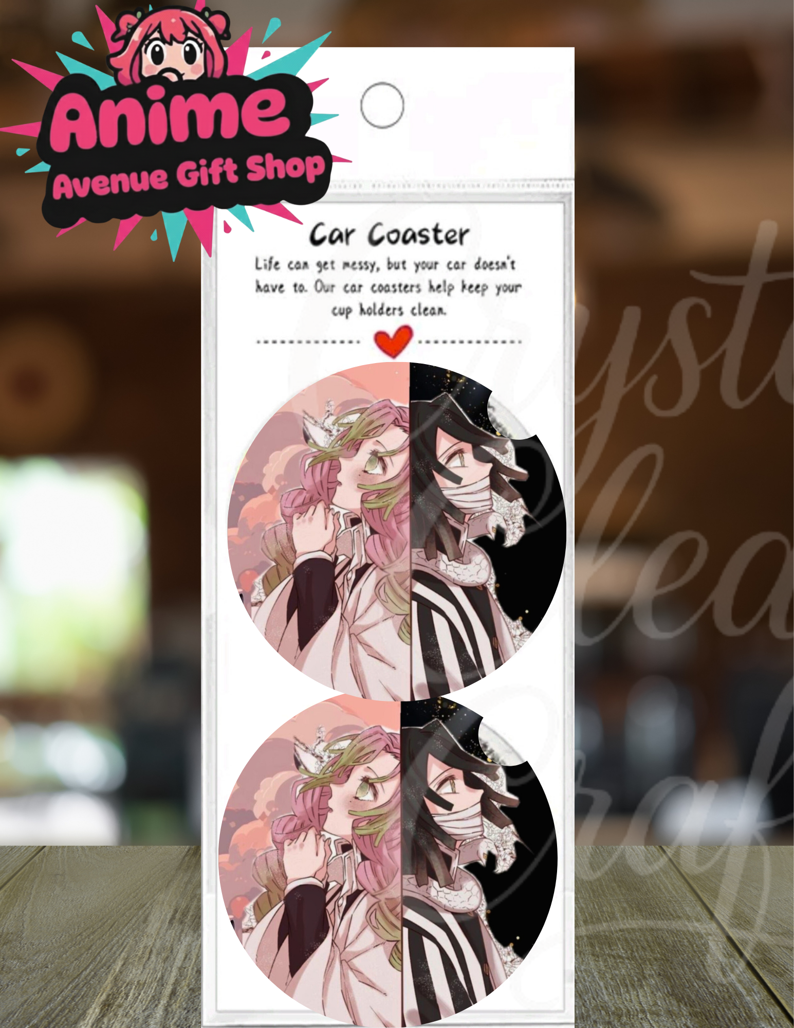 Anime Inspired Car Coaster Set