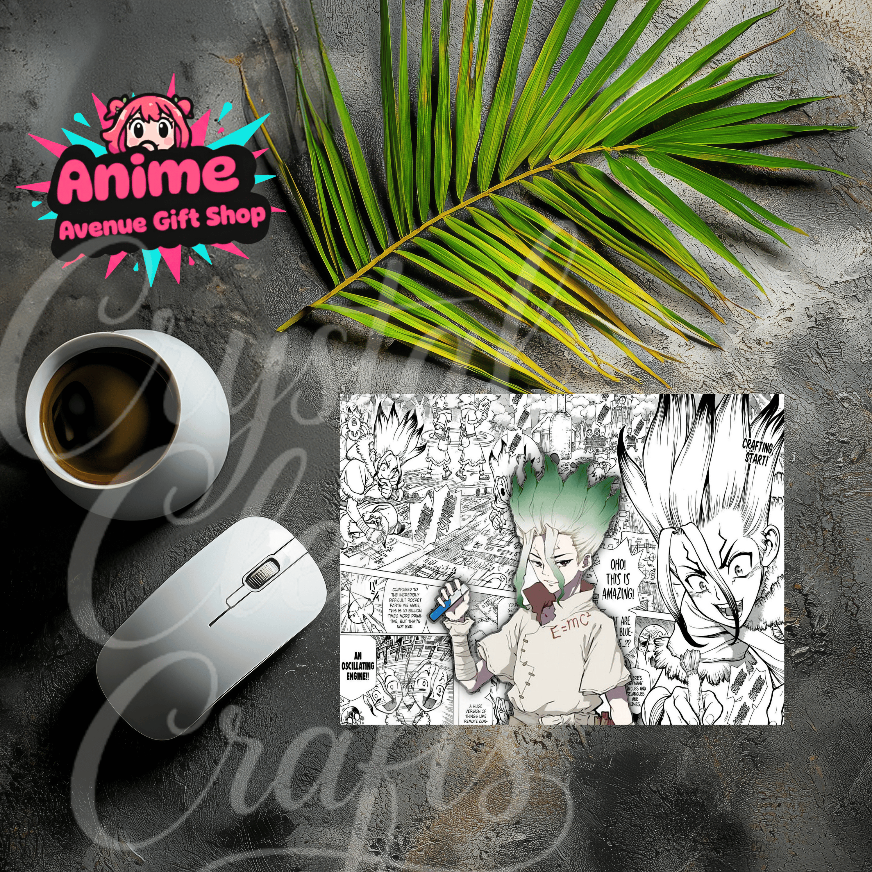 Dr. Stone Manga Mouse Pad