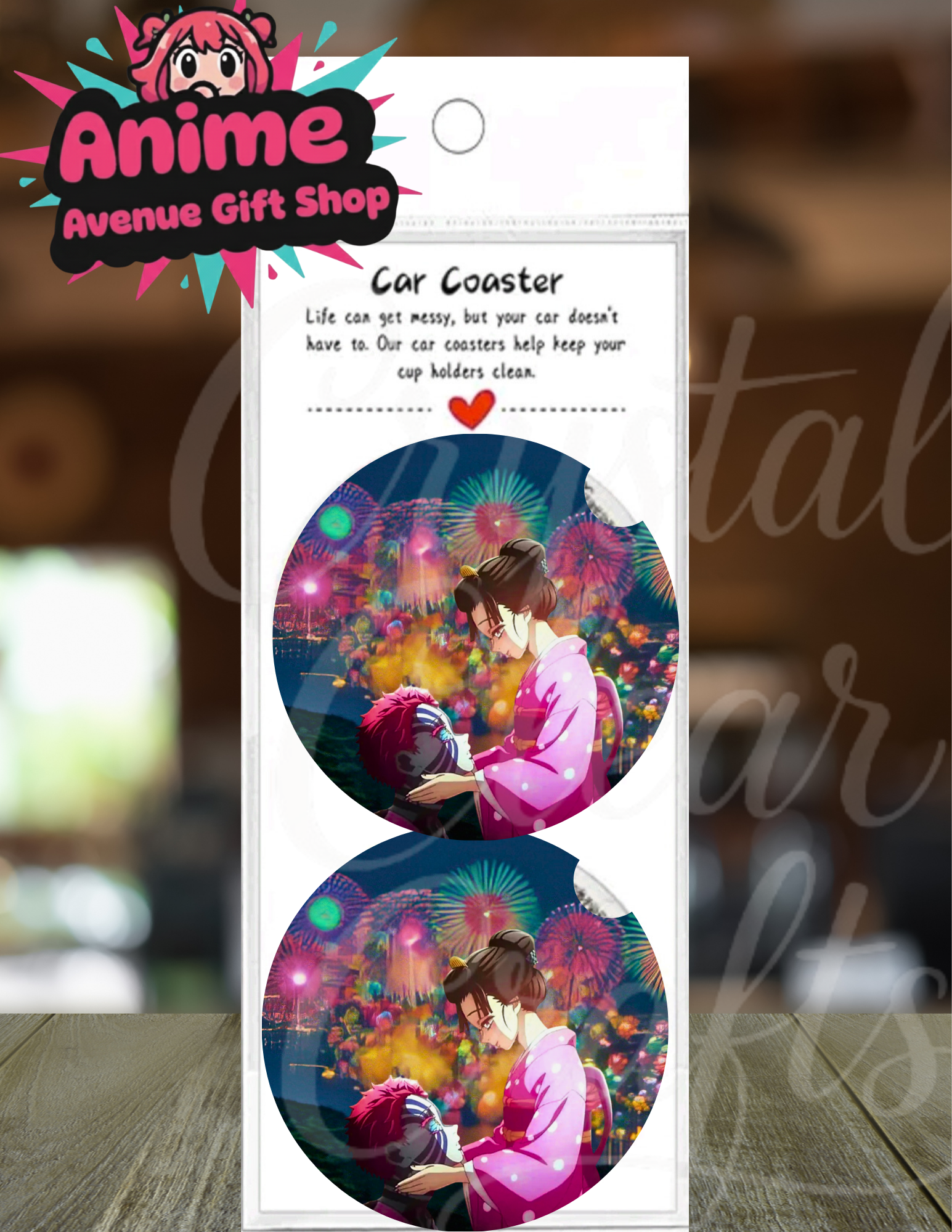 Anime Inspired Car Coasters