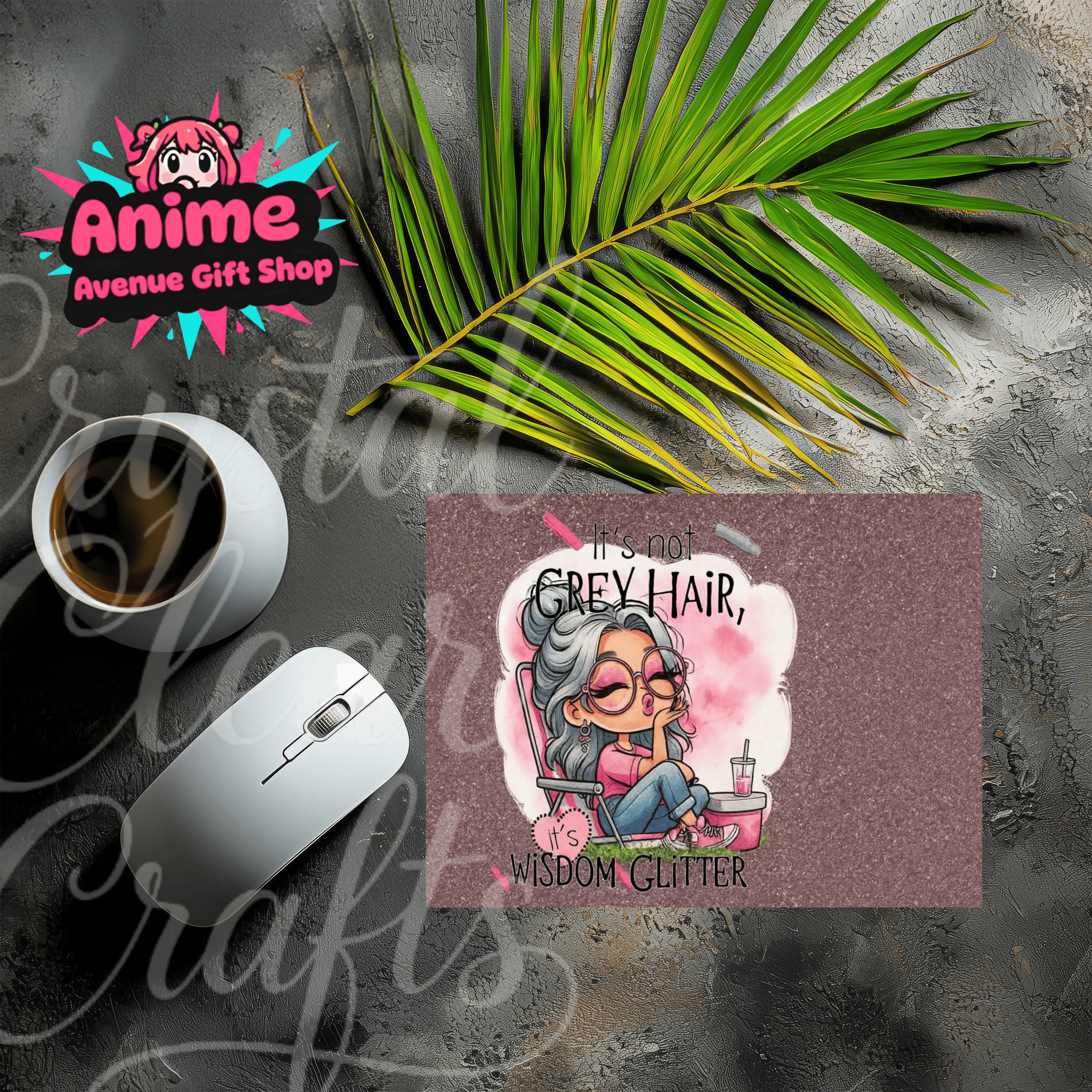 Grey Hair Wisdom Mouse Pad