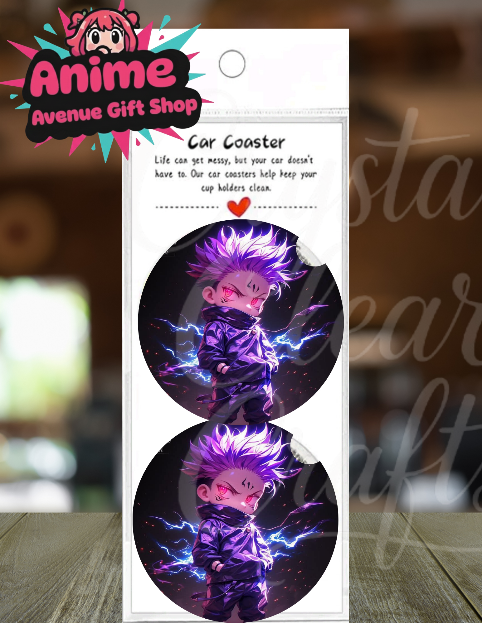 Anime Inspired Car Coaster Set