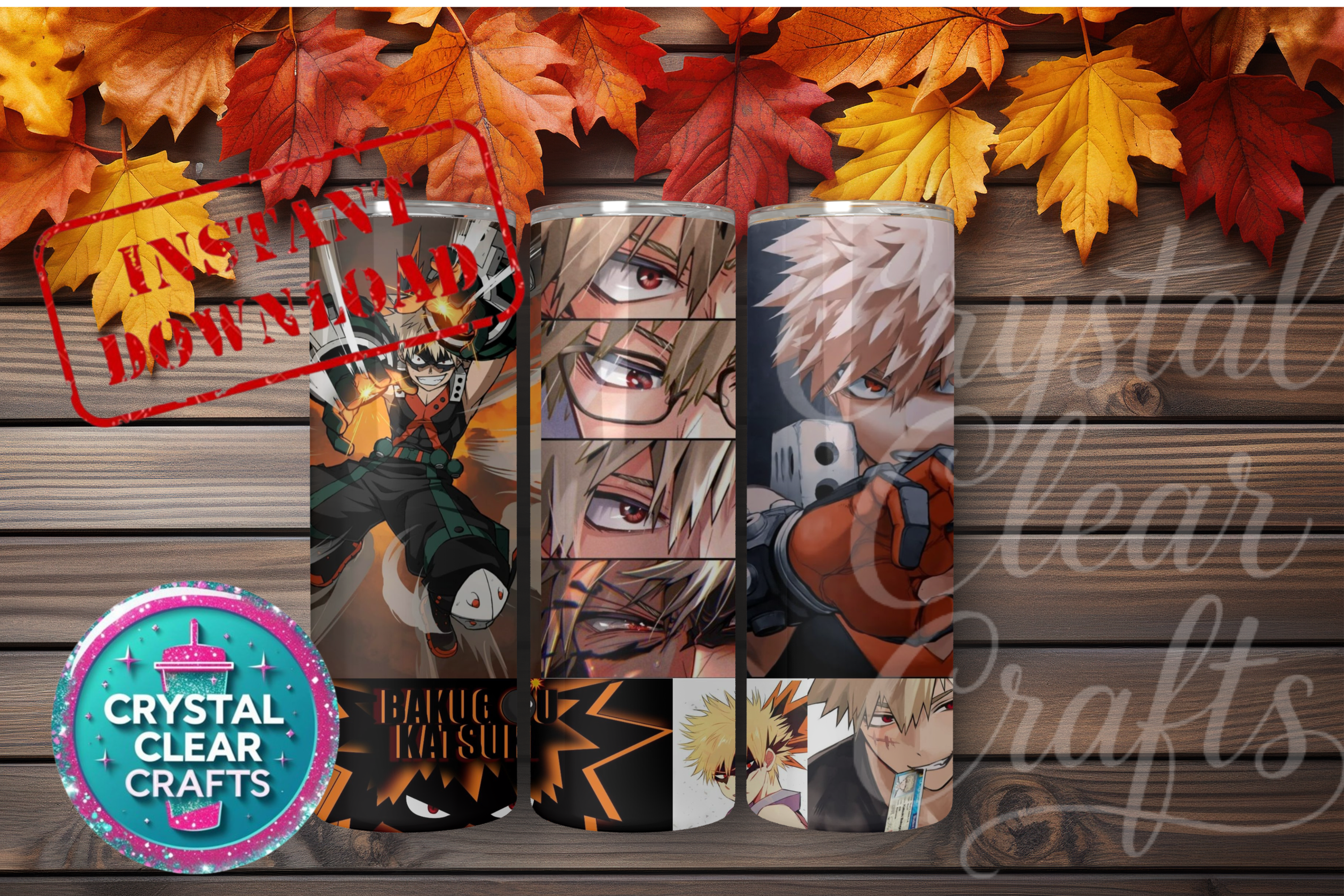 Anime Inspired 20oz Tumbler Wraps JPG AND PNG