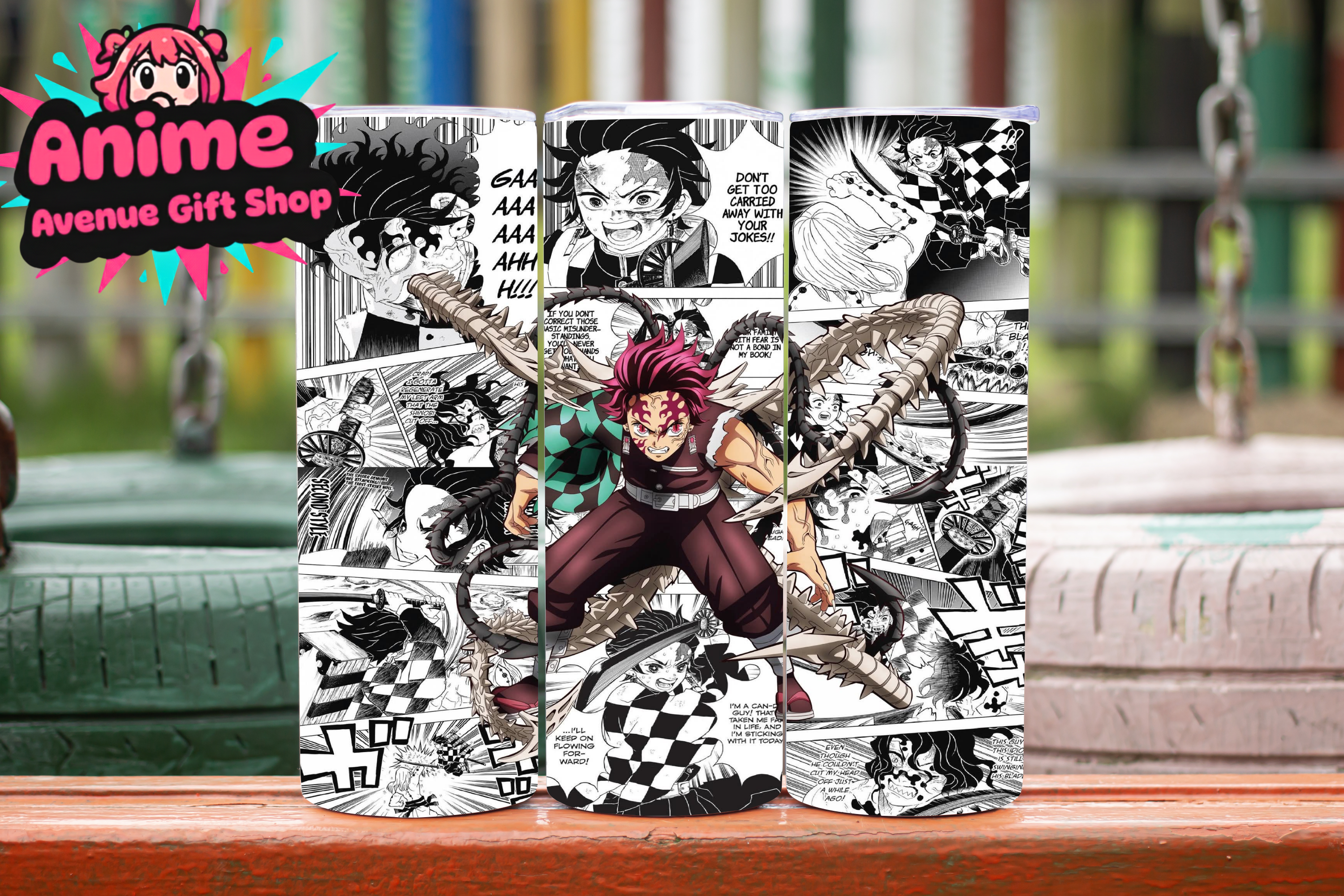 Anime Manga Panel Tumbler Design