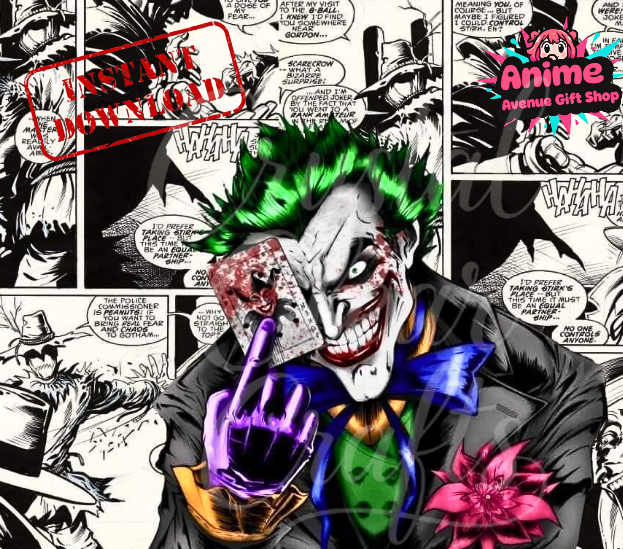 Joker Comic 20oz Digital Tumbler Wrap