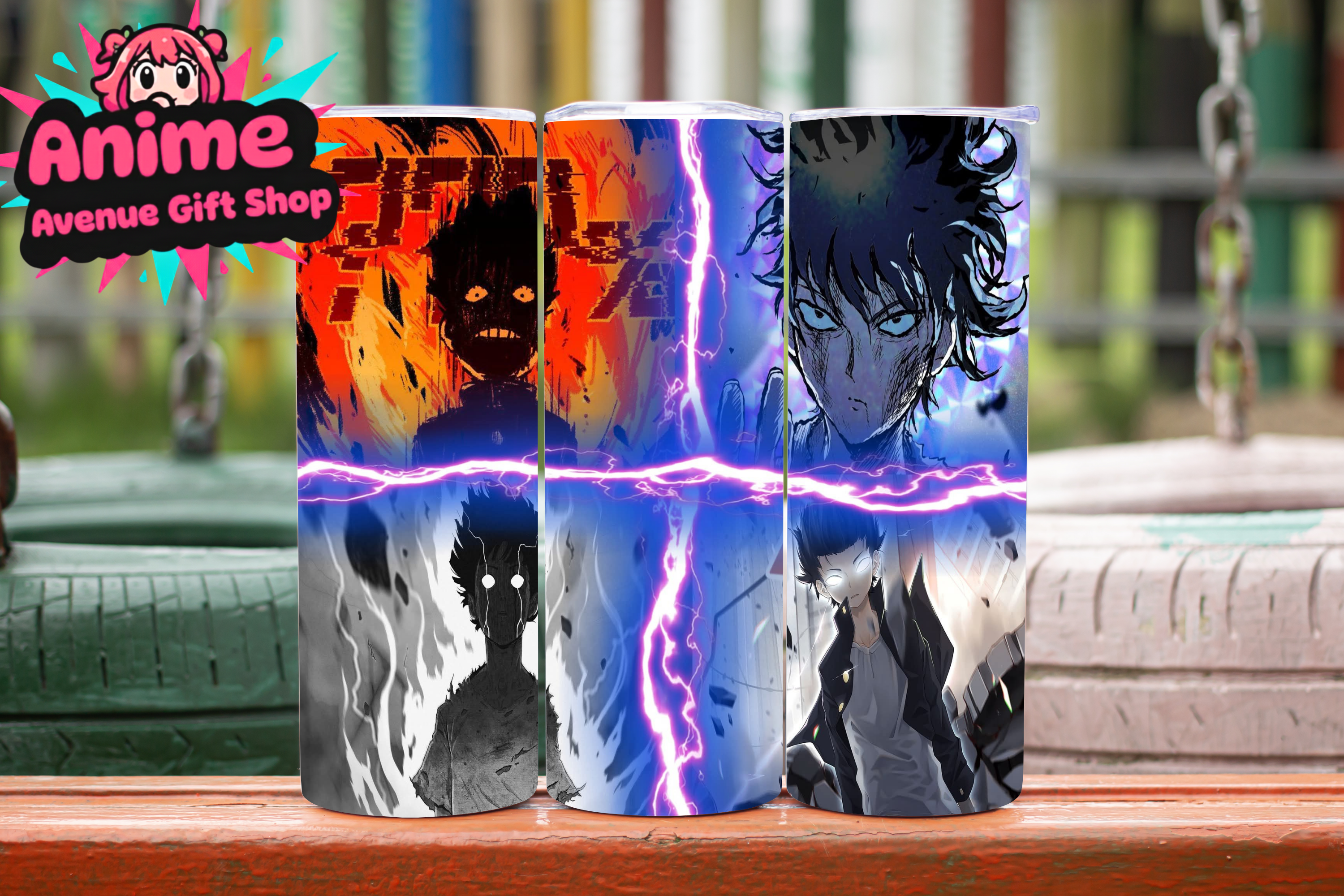 Anime Lightning Tumbler Wrap