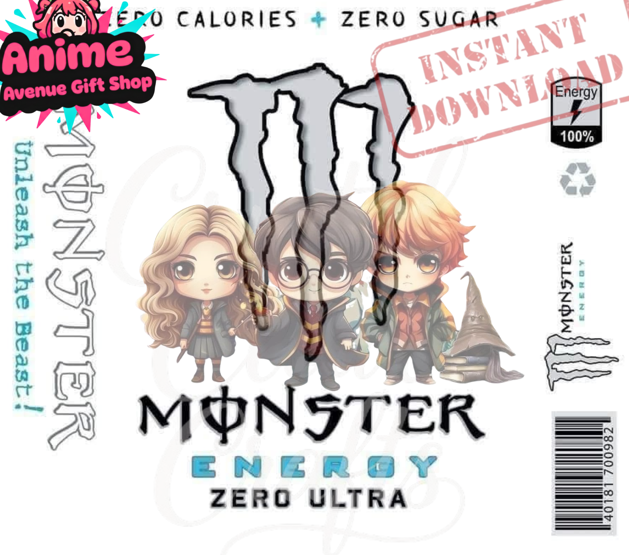 Monster Energy Zero Ultra Harry Potter Inspired Digital Wrap