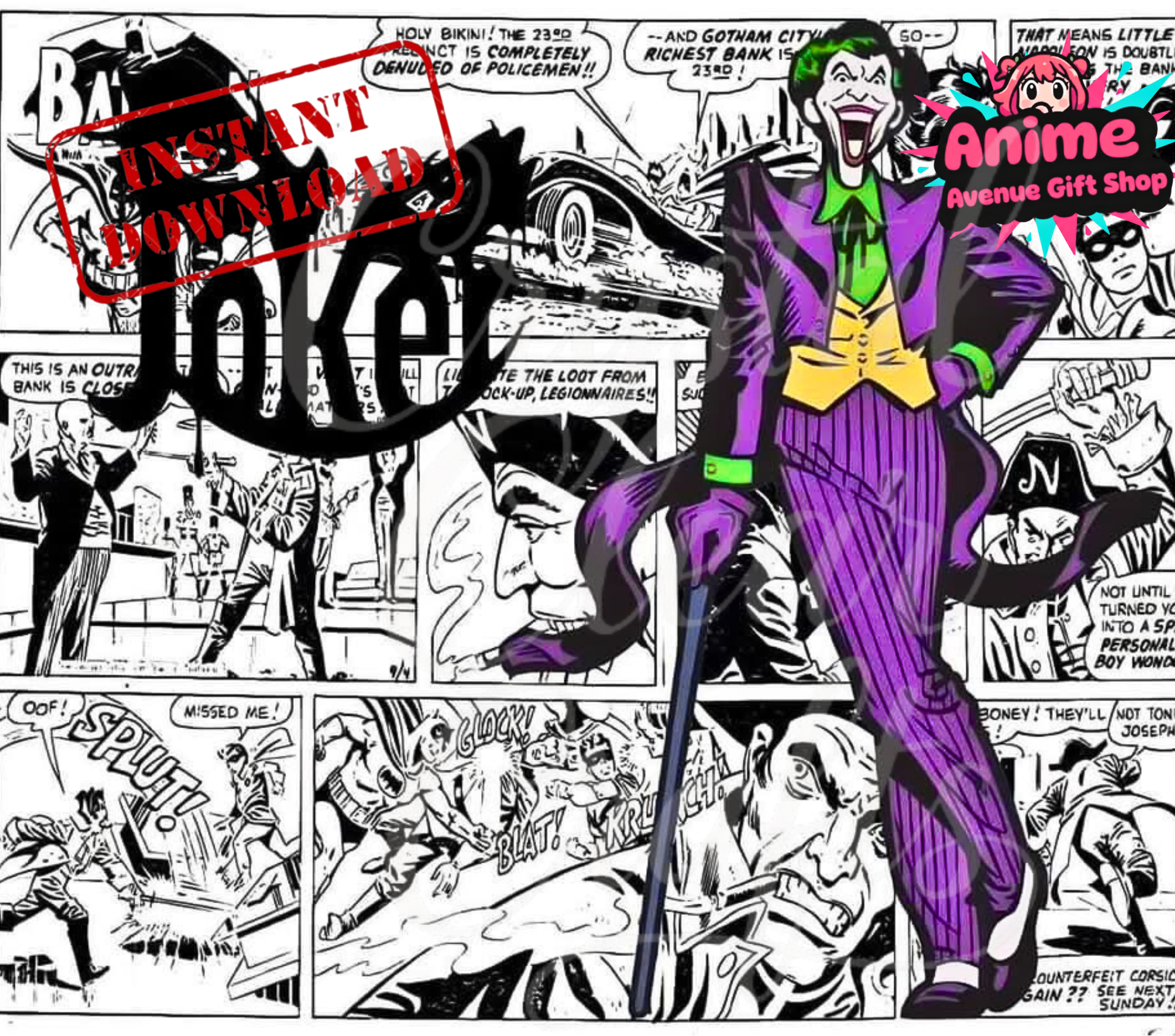 Joker Comic 20oz Digital Tumbler Wrap