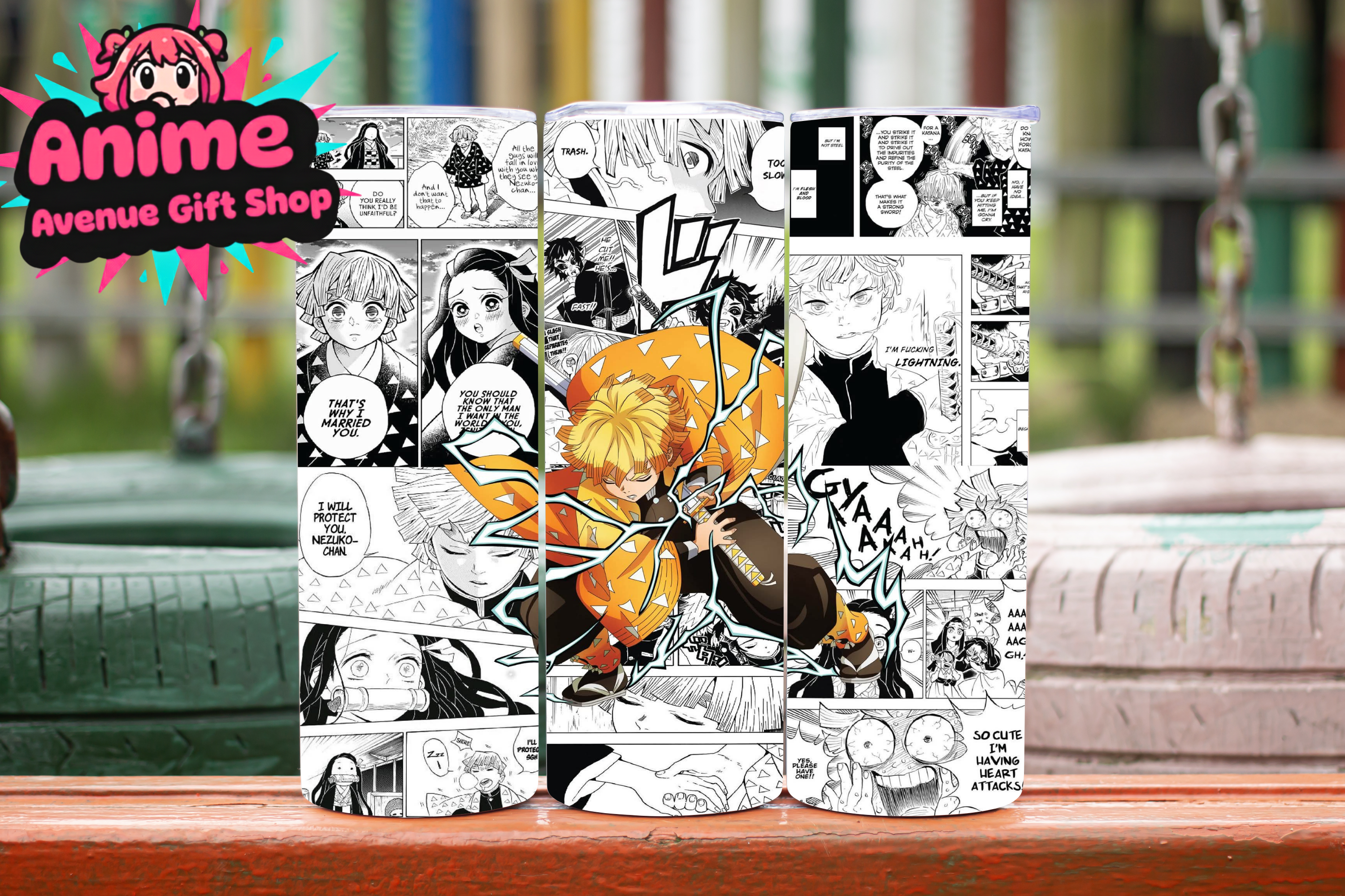 Demon Slayer Manga Tumbler Digital Design