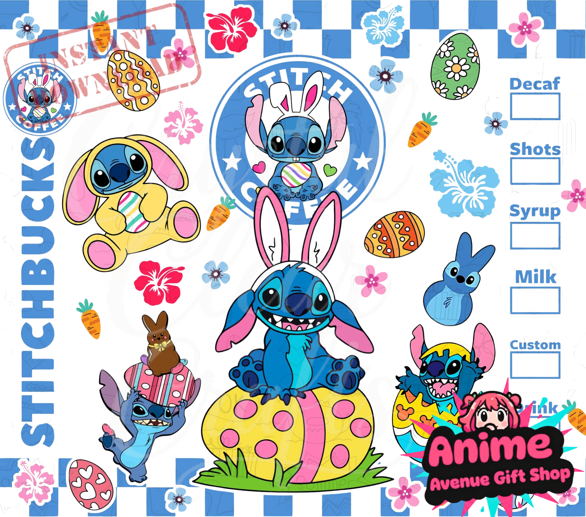 Stitchbucks Easter 20oz Digital  Download