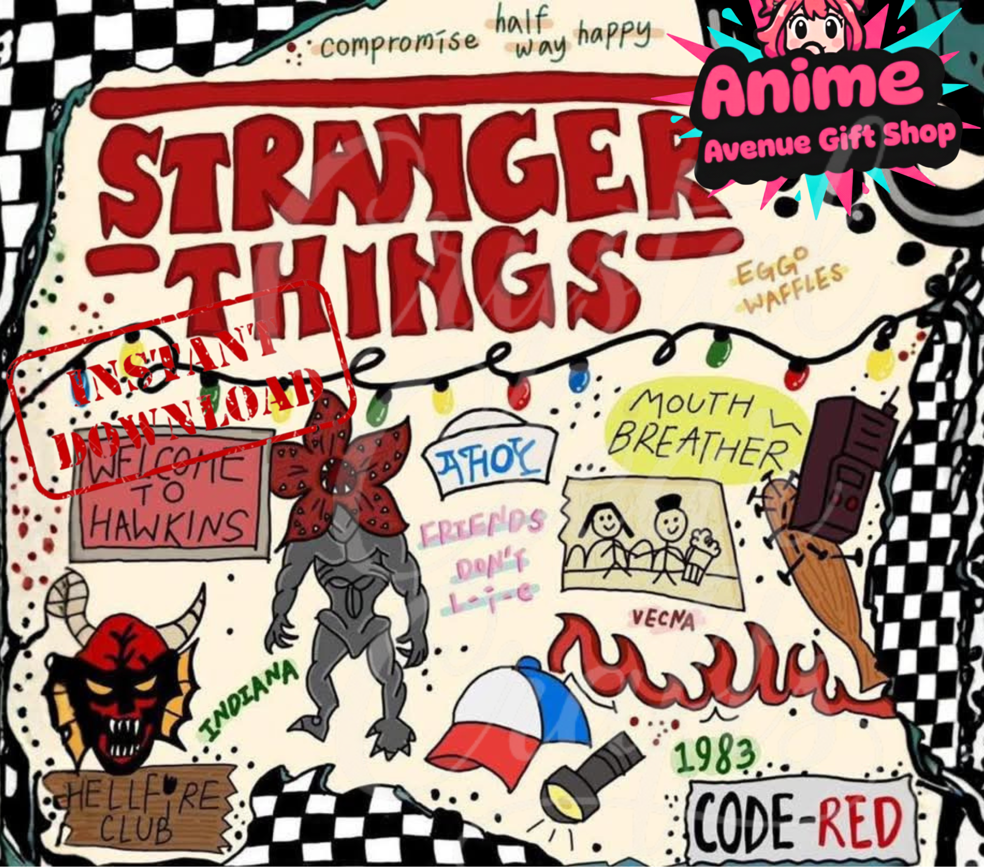 Stranger Things Digital 20oz Tumbler Wrap