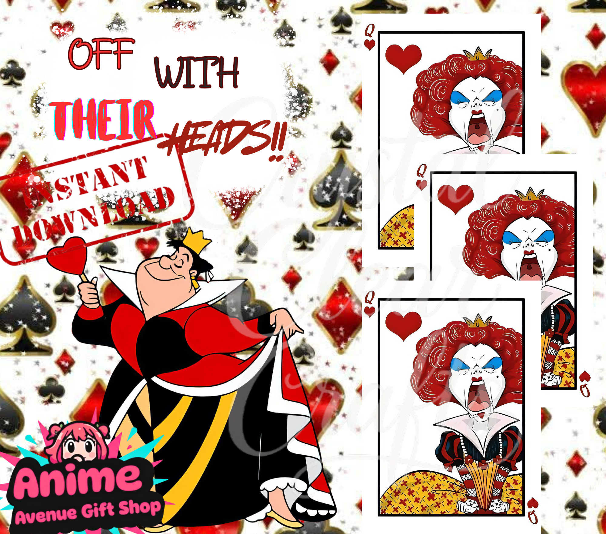 Queen of Hearts Digital 20oz Tumbler Wrap