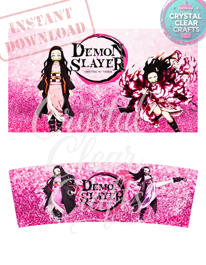 40oz Digital Glitter Tumbler Wrap Png