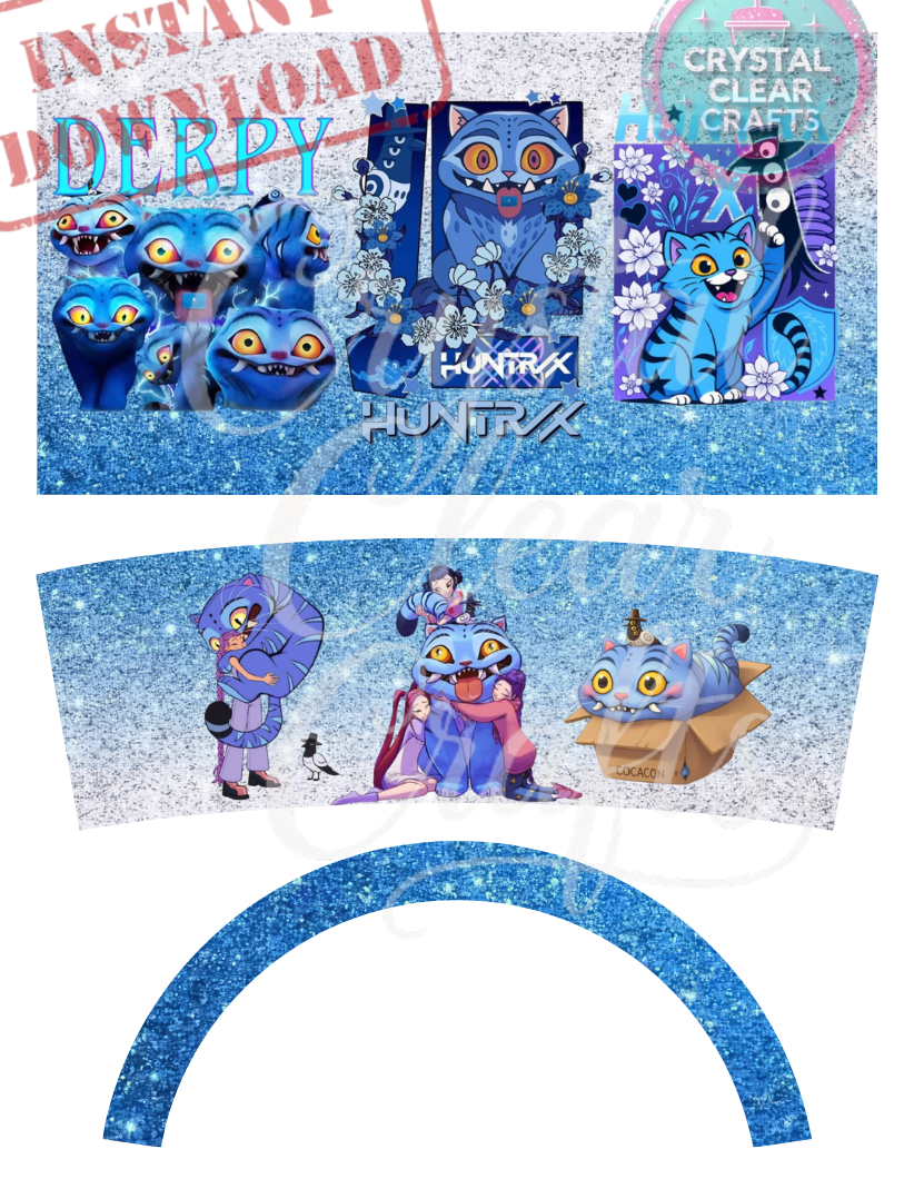 40oz Anime Inspired Digital Tumbler Wrap png