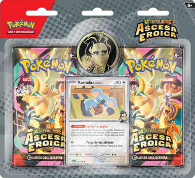 Collezione Pokémon Ascesa Eroica con moneta di Ubaldo