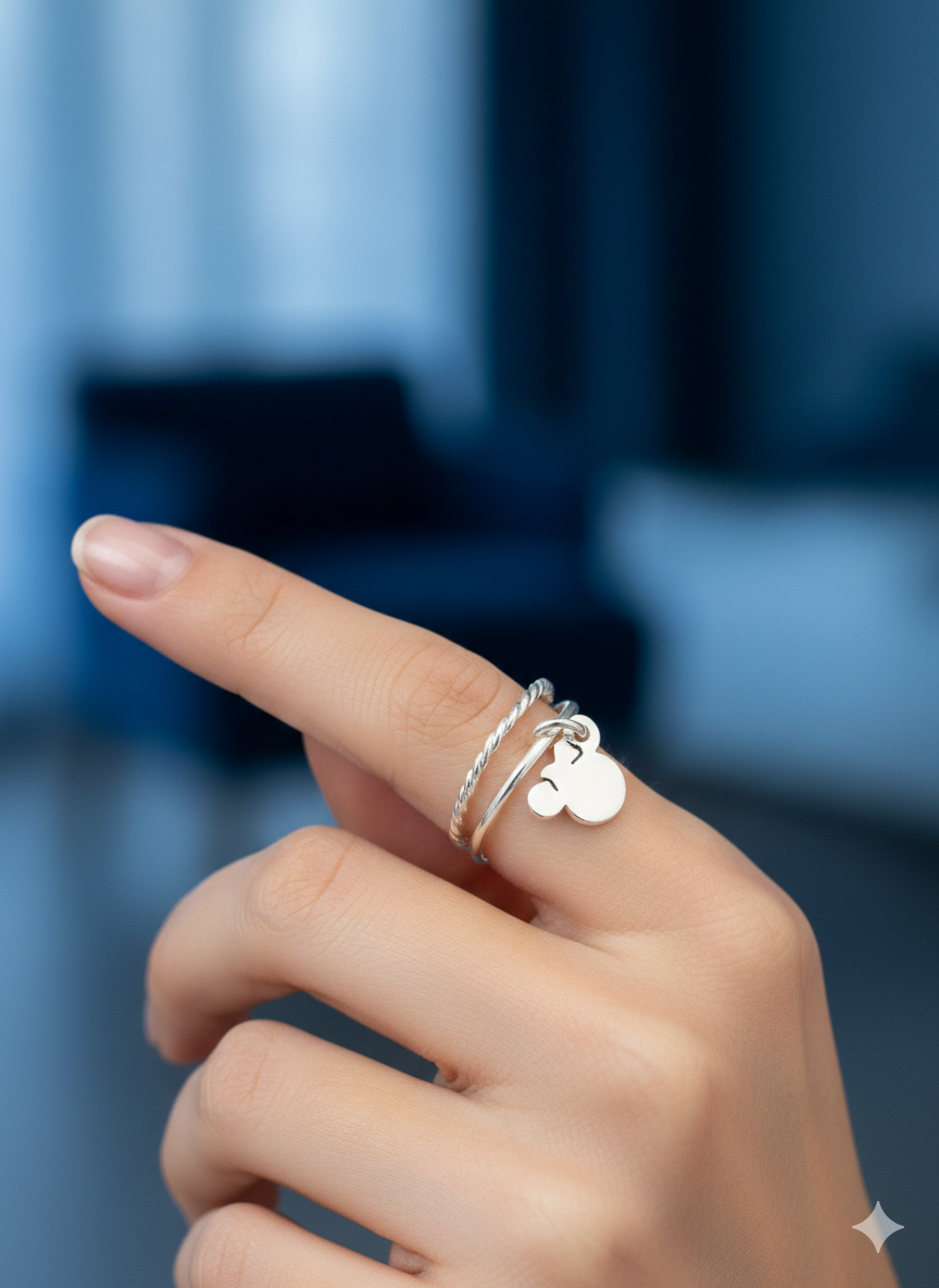 Anillos doble aro mini