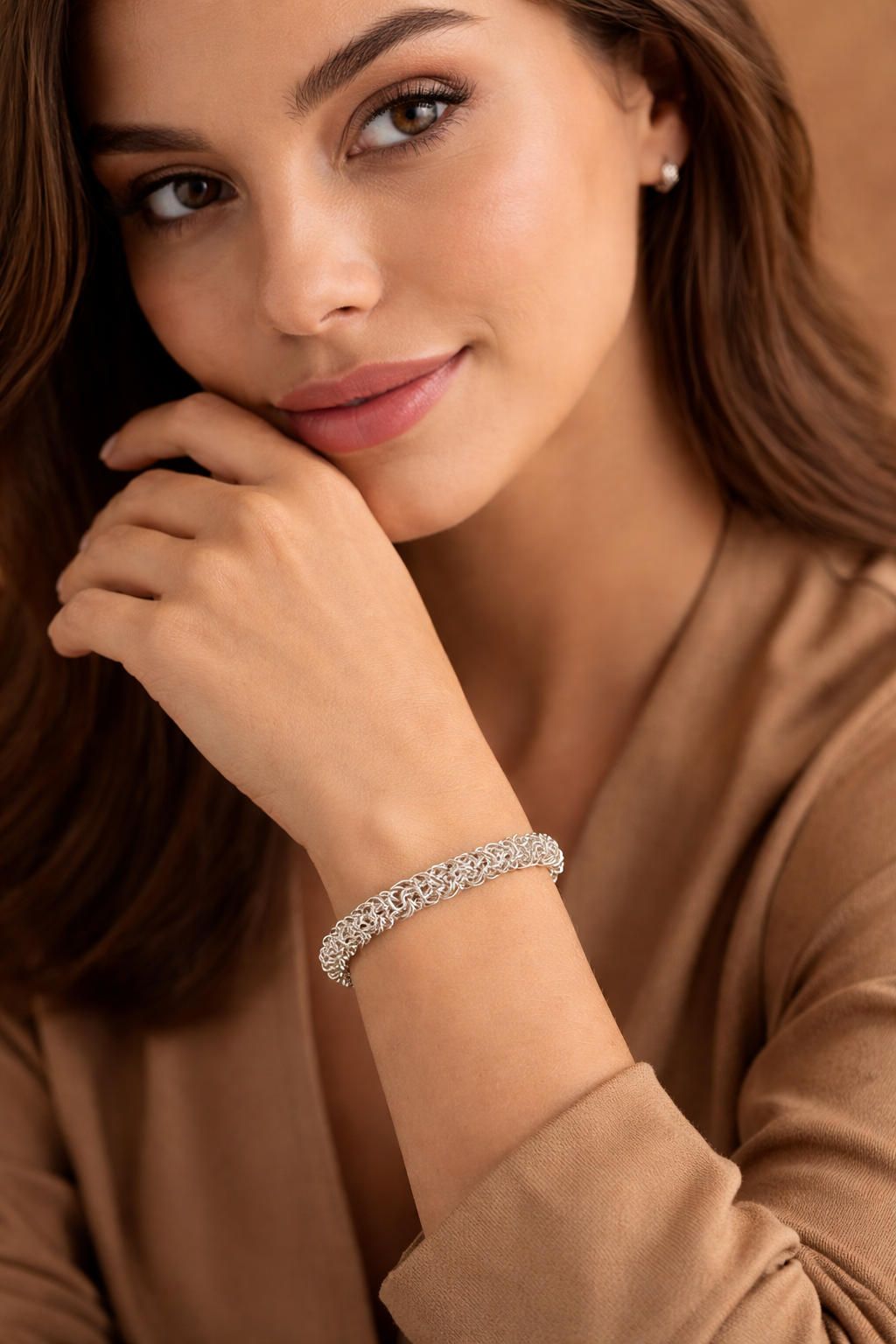 Pulsera de plata trenzada