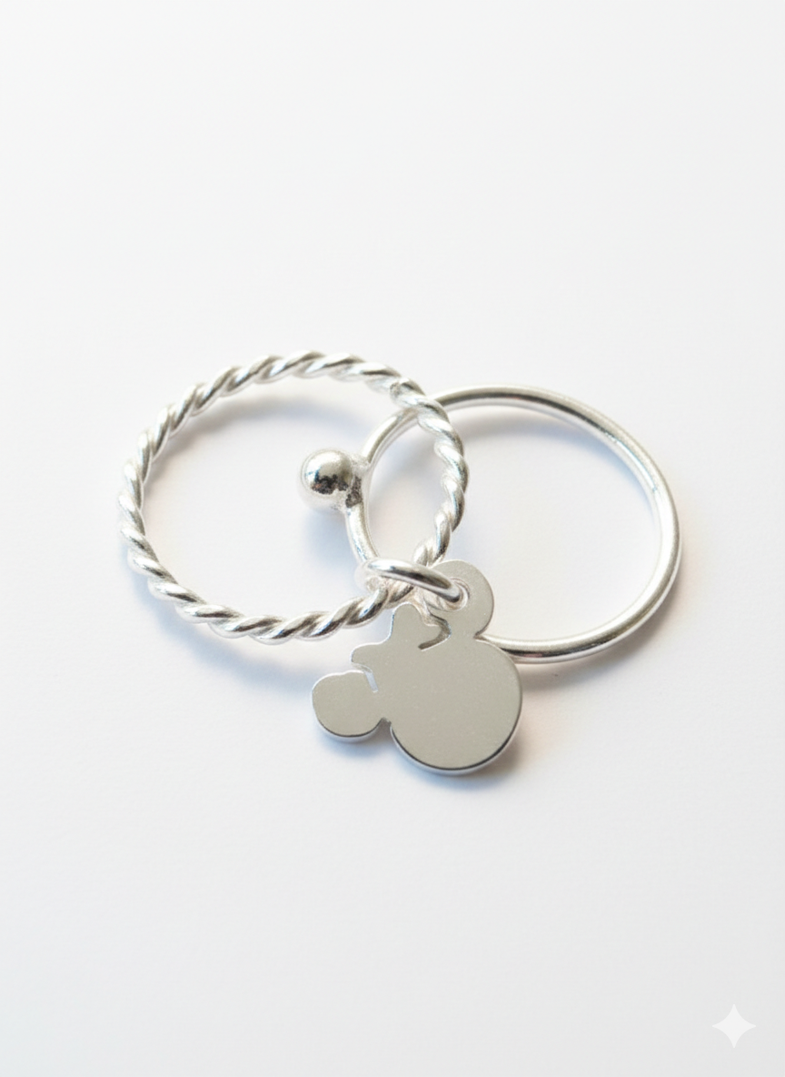 Anillos doble aro mini