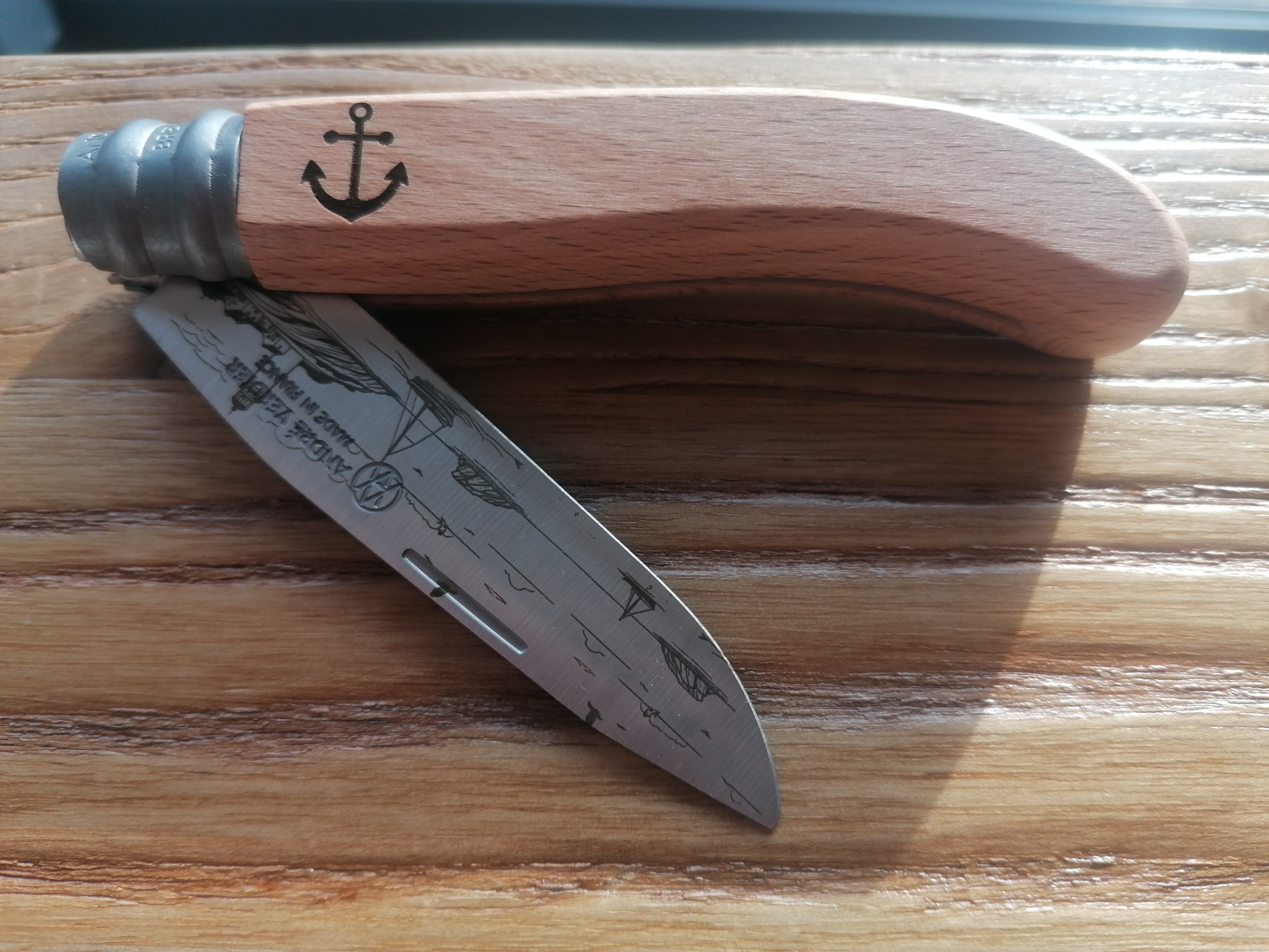 Couteau André Verdier thème "Bord de mer"