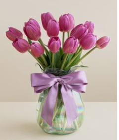 Ramo de tulipanes rosados