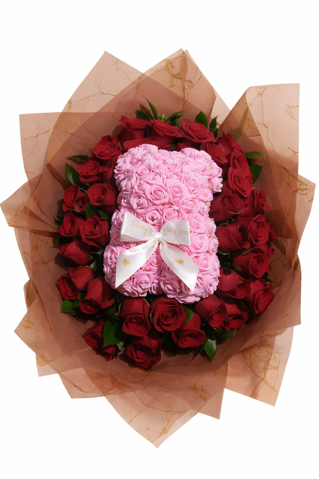 Ramo de Rosas con Osito de Rosas