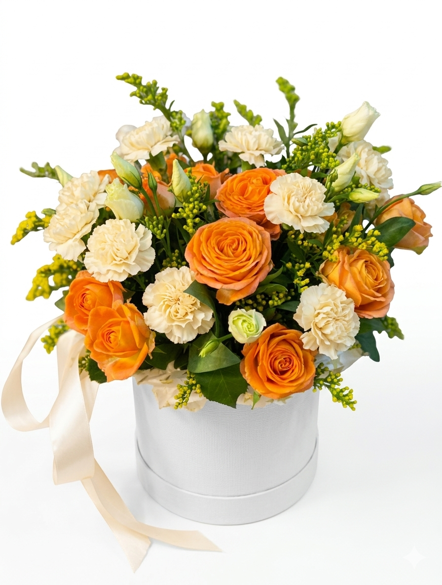 Arreglo Floral en Caja Blanca