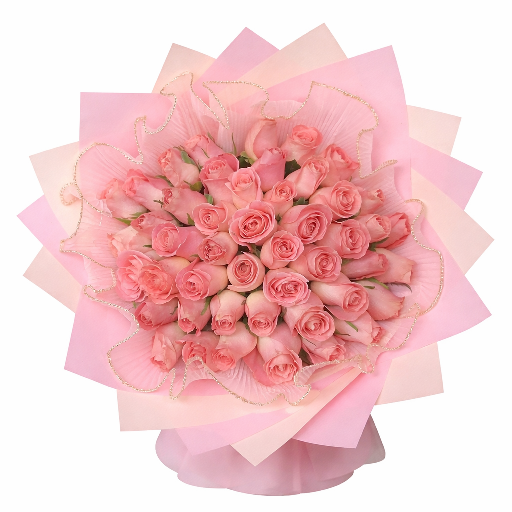 Ramo de rosas rosadas