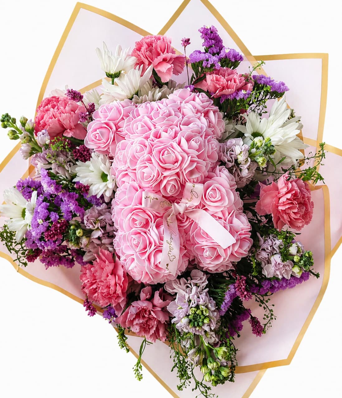 Ramo de osito con rosas