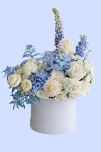 Arreglo Floral Elegancia Azul