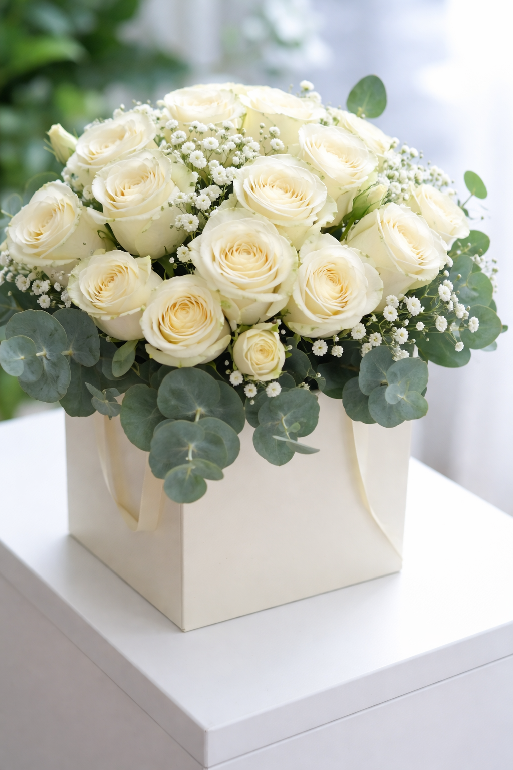 Ramo de rosas blancas