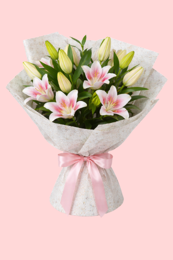 Bouquet de Lirios Rosados