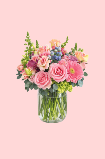 Ramo de flores frescas en jarrón