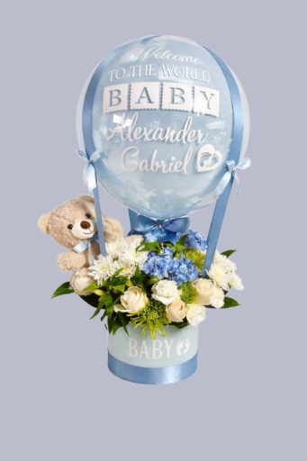 Arreglo de bienvenida para bebé niño