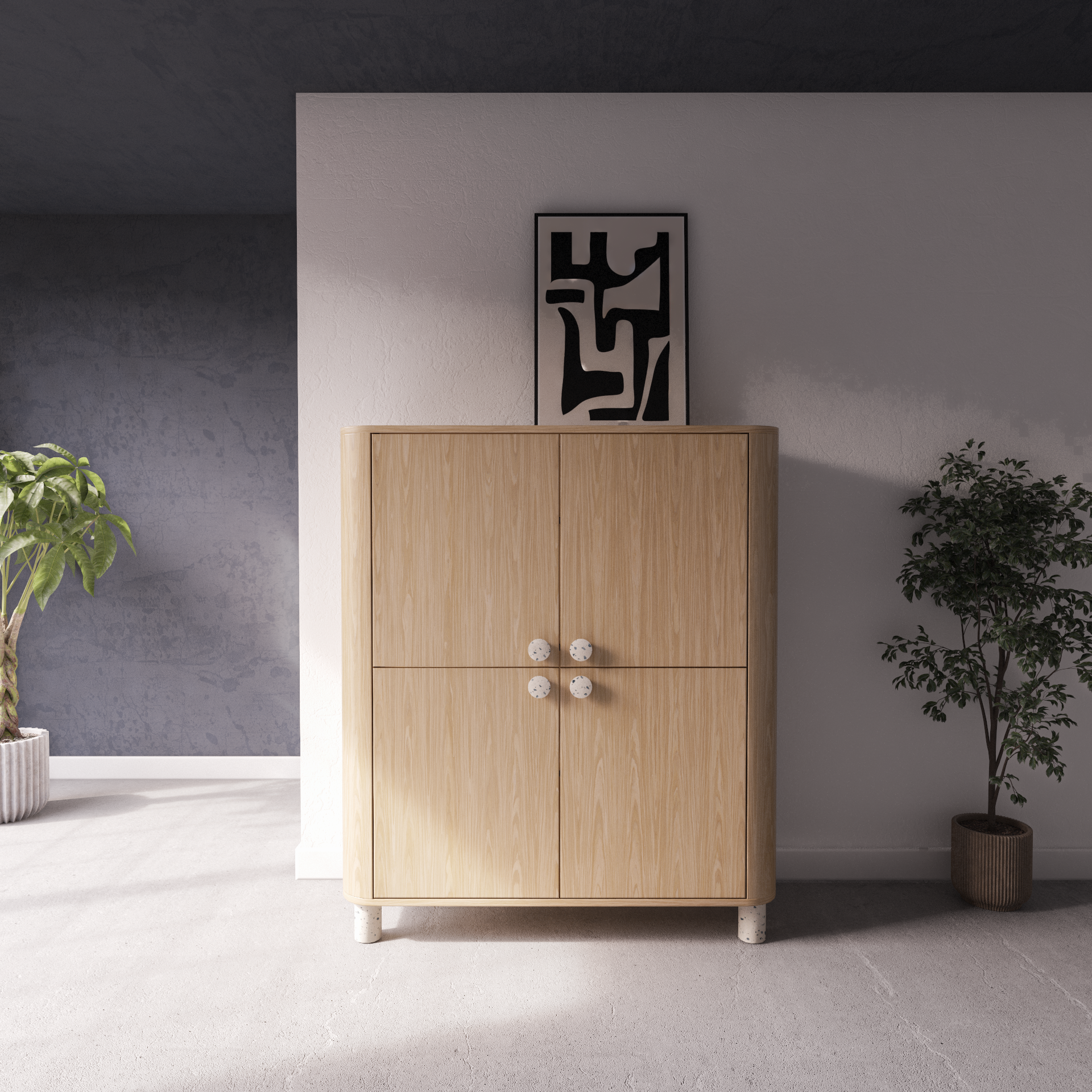 aparador alto concreta 120x145x45