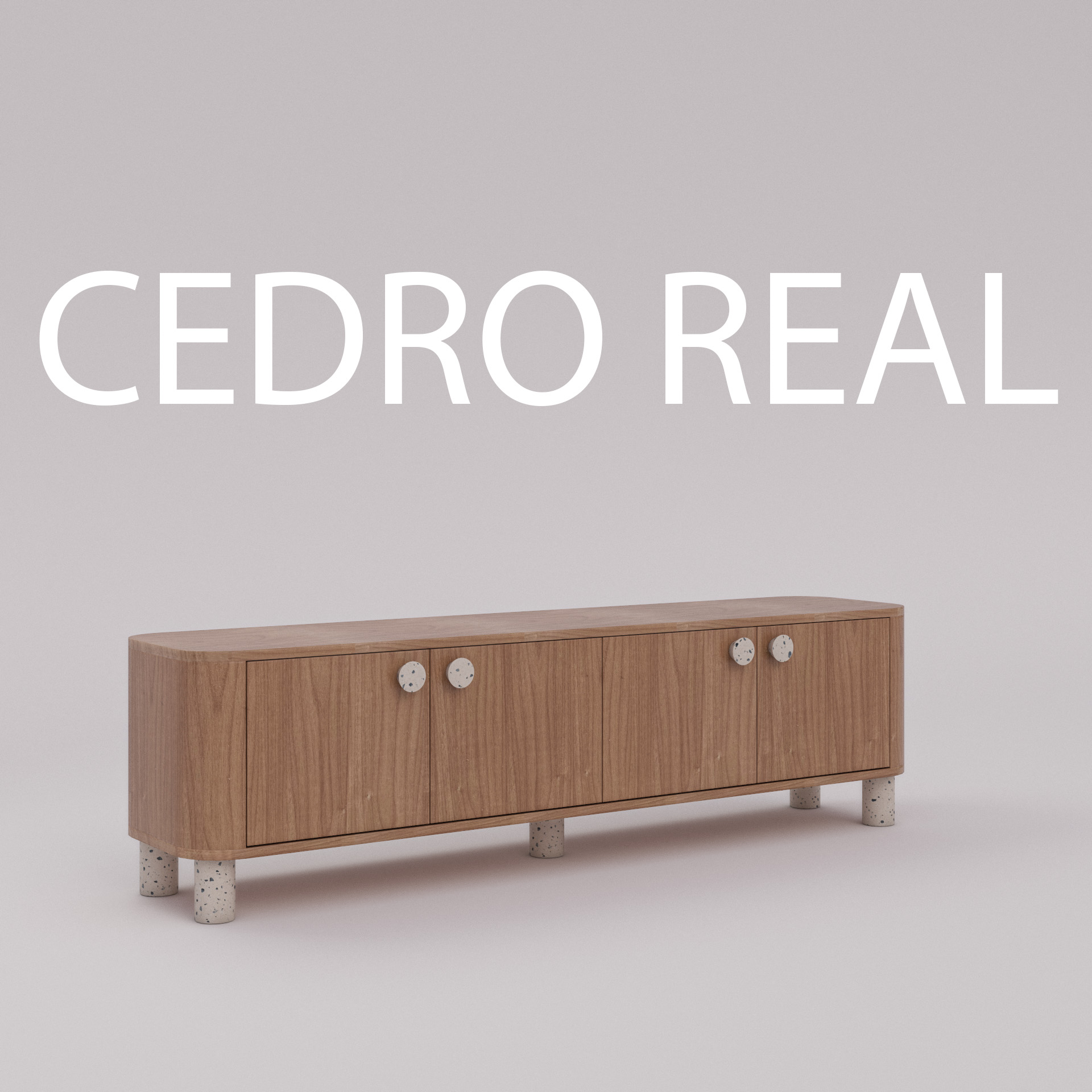 aparador bajo concreta 180x40x50